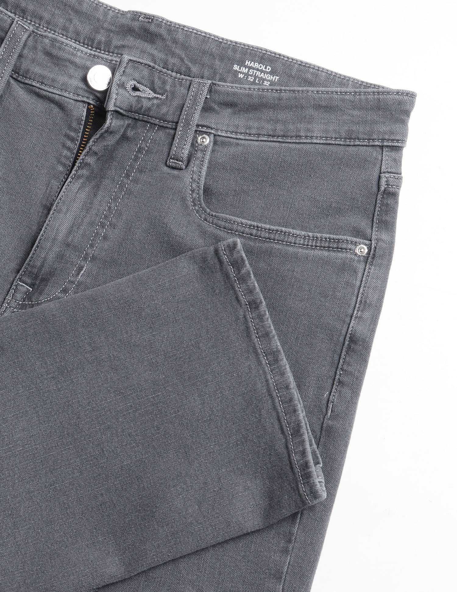 Harold Slim Straight Fit Grey Jeans Grey - U.S. Polo Assn. India | Large