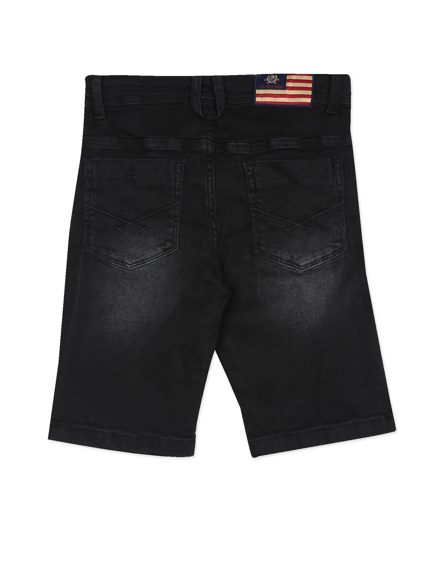 Mid Rise Wash Denim Shorts Black - U.S. POLO ASSN. | Large