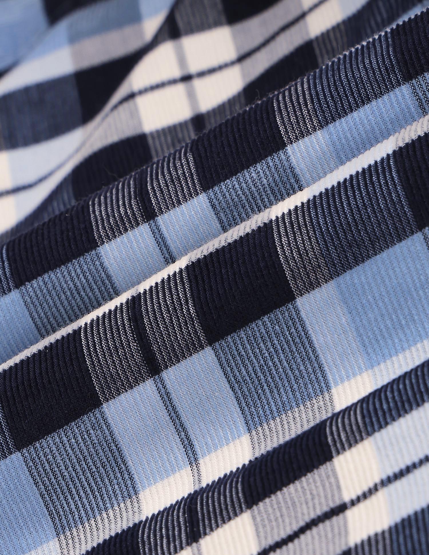 Boys Plaid Checked Corduroy Shirt Indigo - U.S. POLO ASSN. | Large