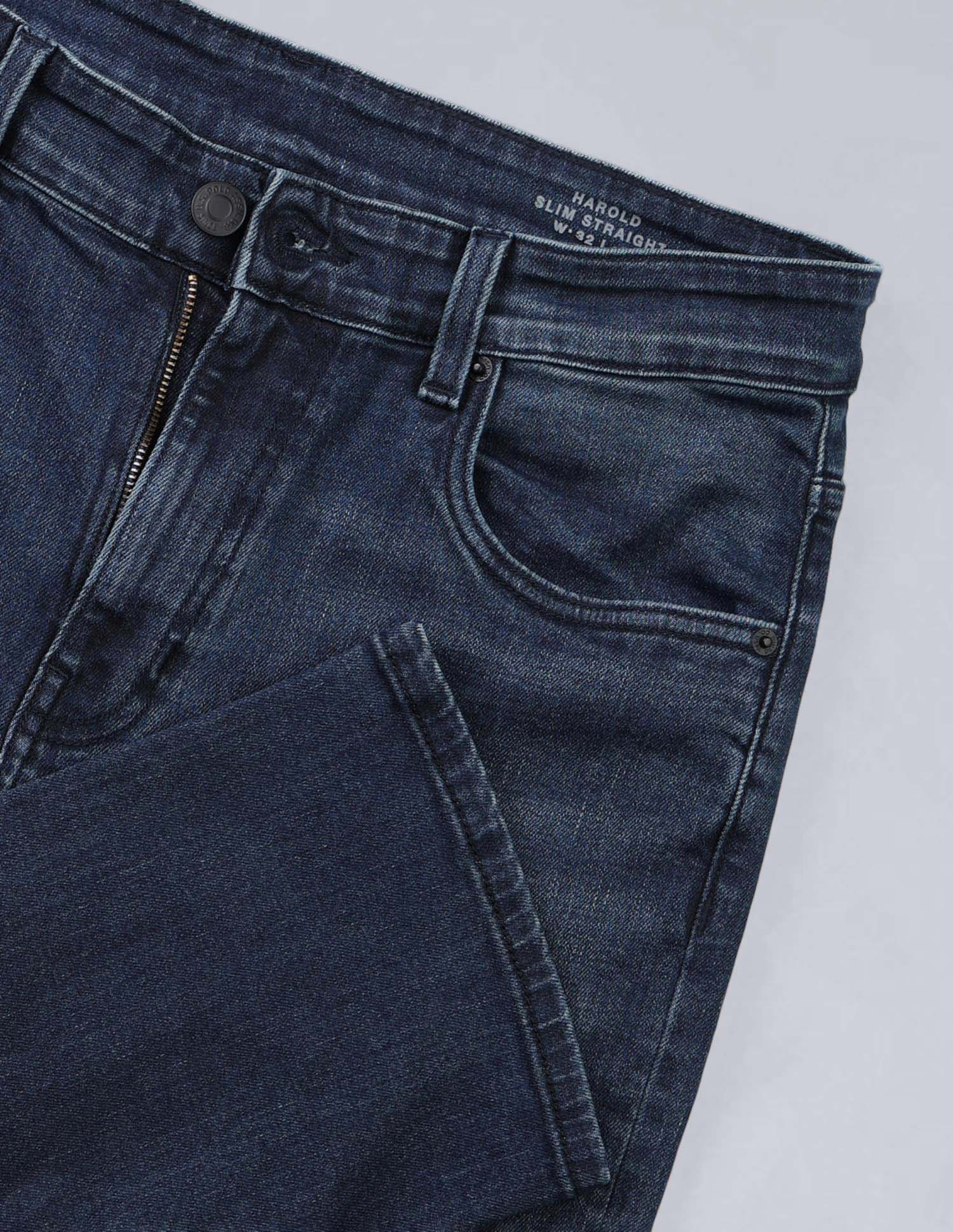 Harold Slim Straight Fit Blue Vintage Jeans Dark Wash - U.S. Polo Assn. India | Large