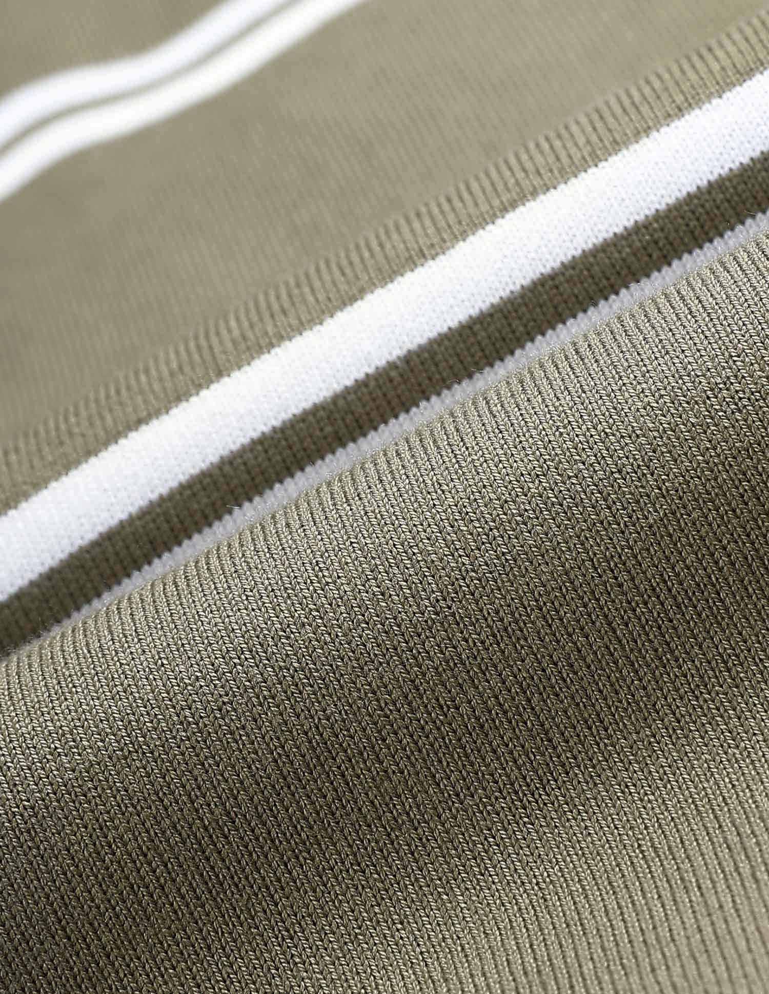 Horizontal Striped Varsity Theatre Polo Shirt Light Olive - U.S. Polo Assn. India | Large