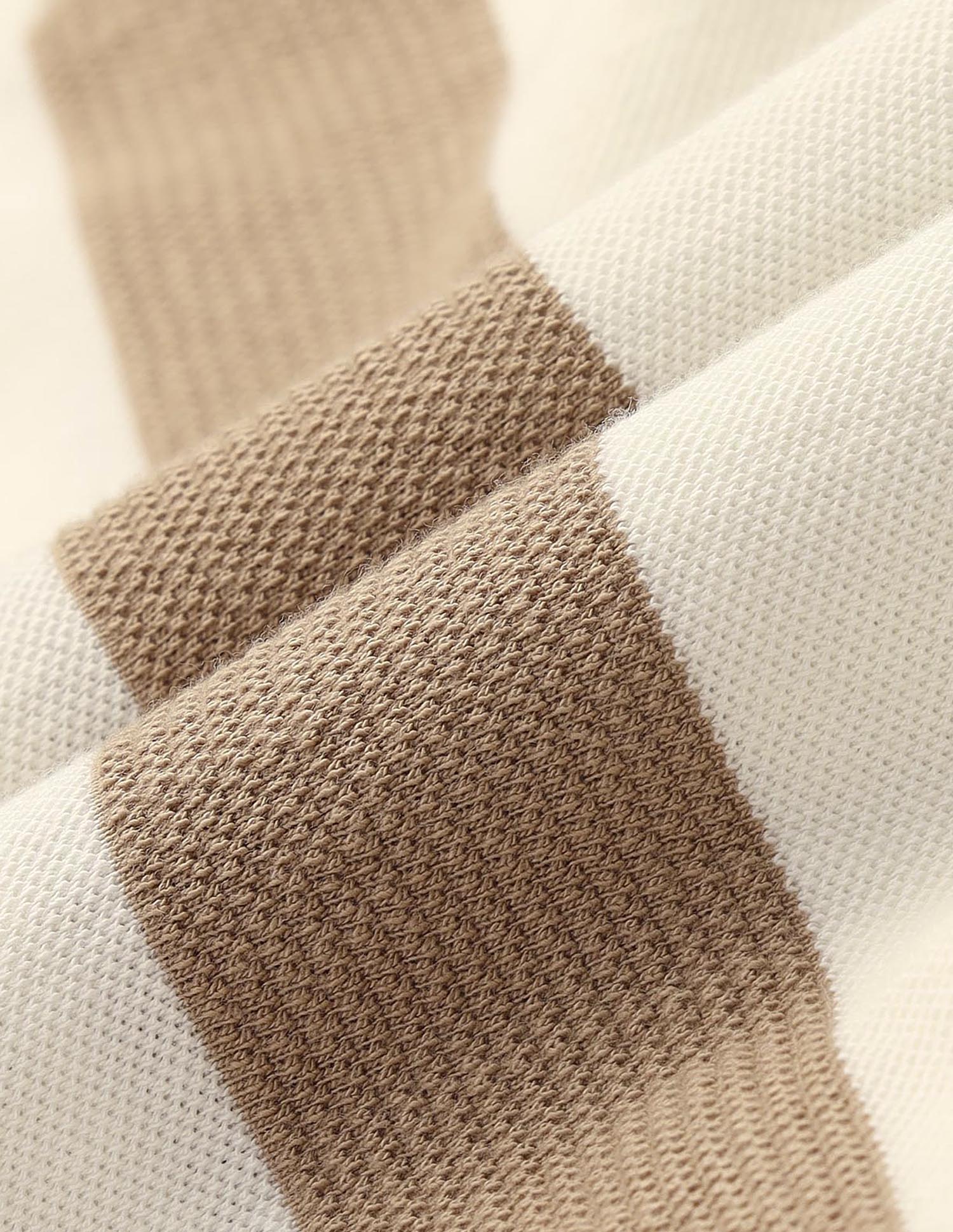 Vertical Striped Regular Fit Polo Shirt Dark Brown - U.S. POLO ASSN. | Large