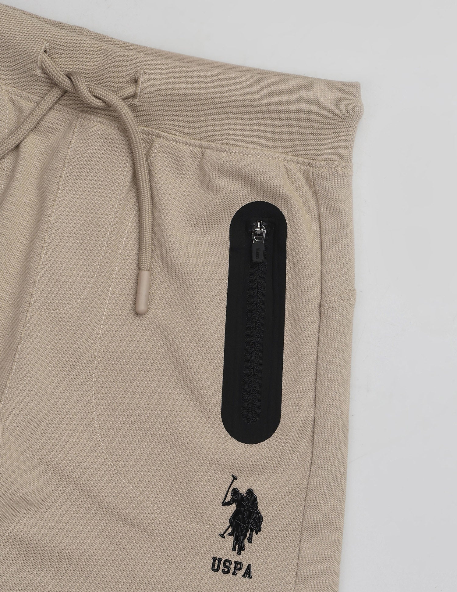 Mid Rise Regular Fit Shorts Beige - U.S. Polo Assn. India | Large