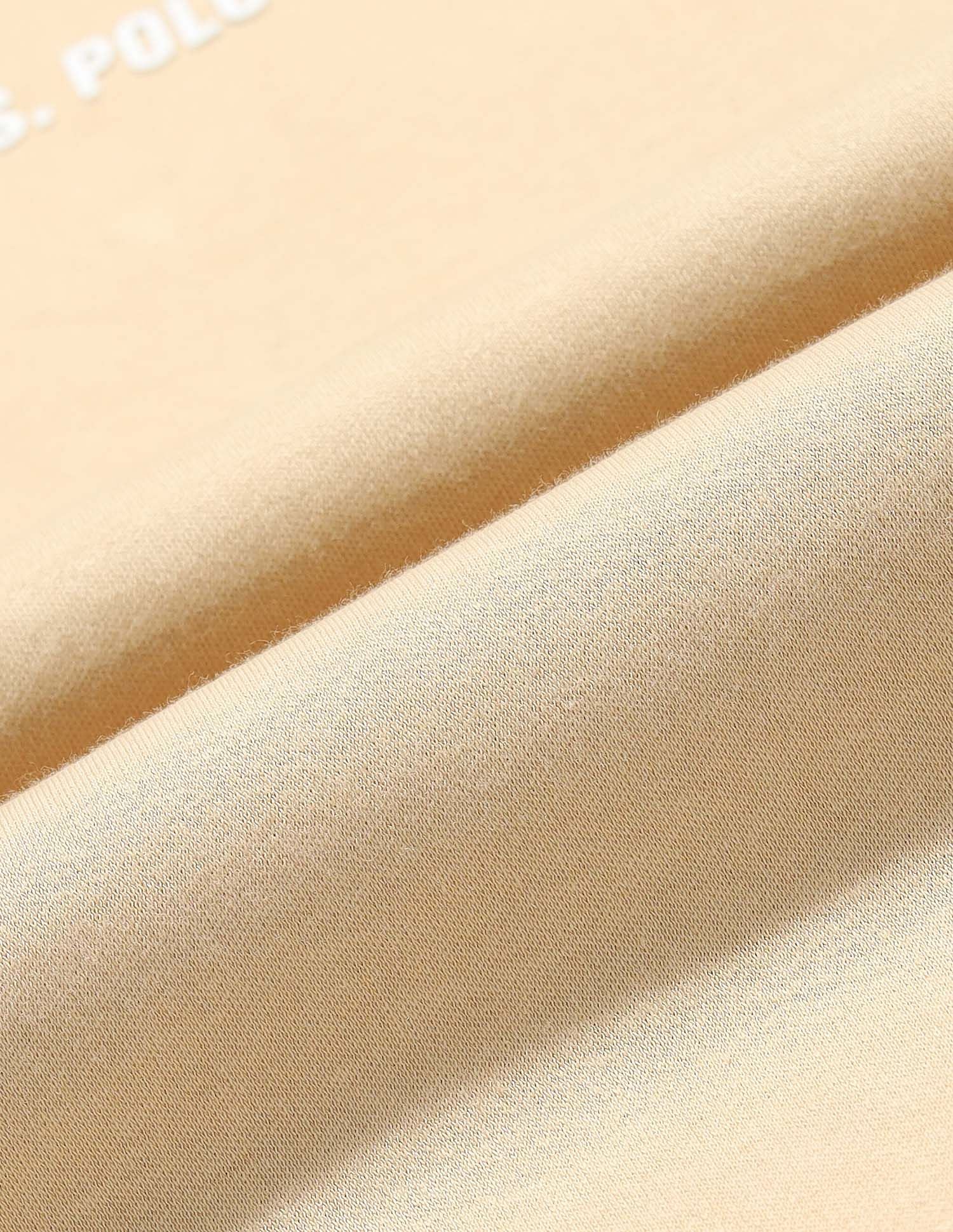 Boxy Fit Solid Lounge T-Shirt Beige - U.S. POLO ASSN. | Large