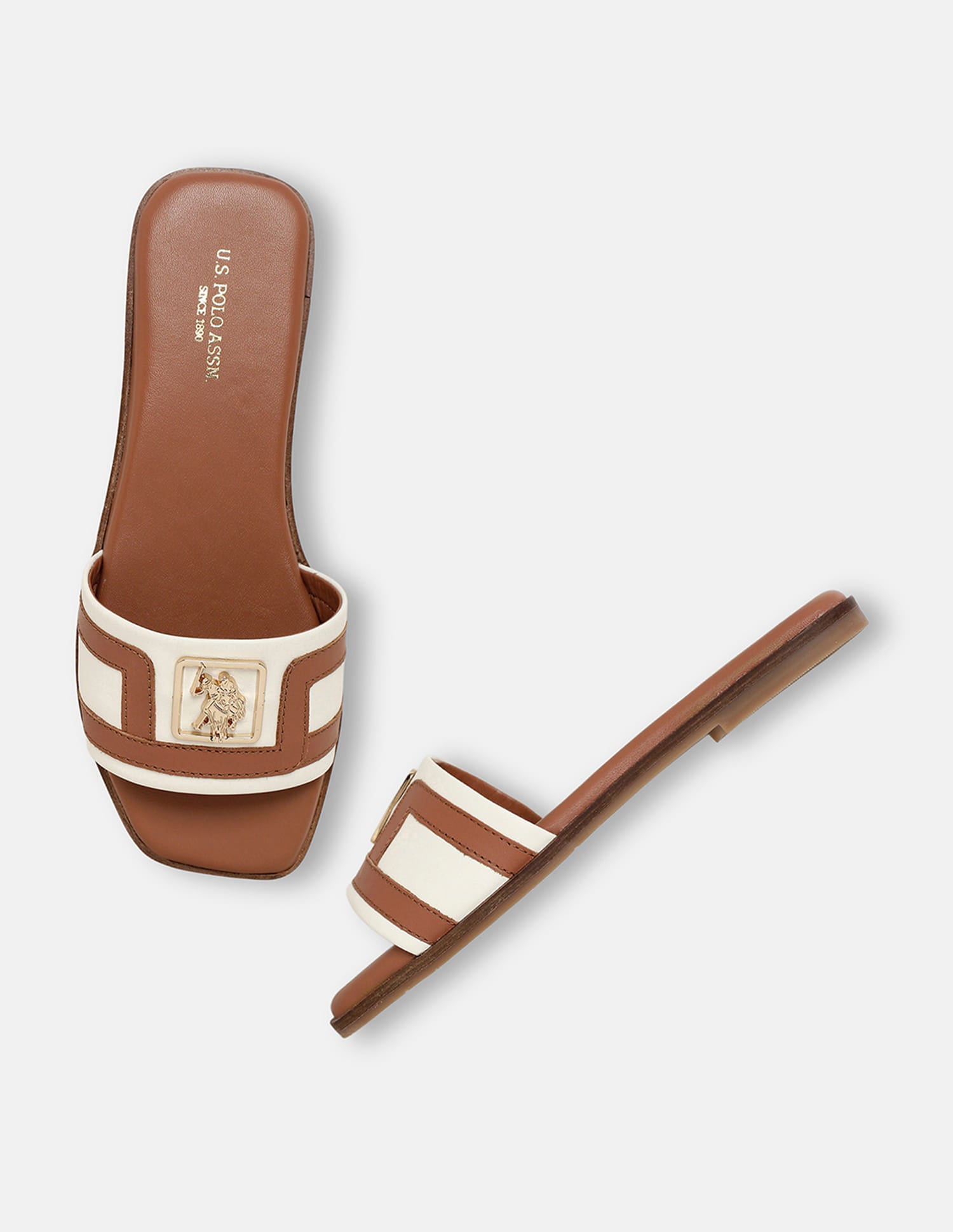 Veylisse Square Toe Flats Tan - U.S. Polo Assn. India | Large