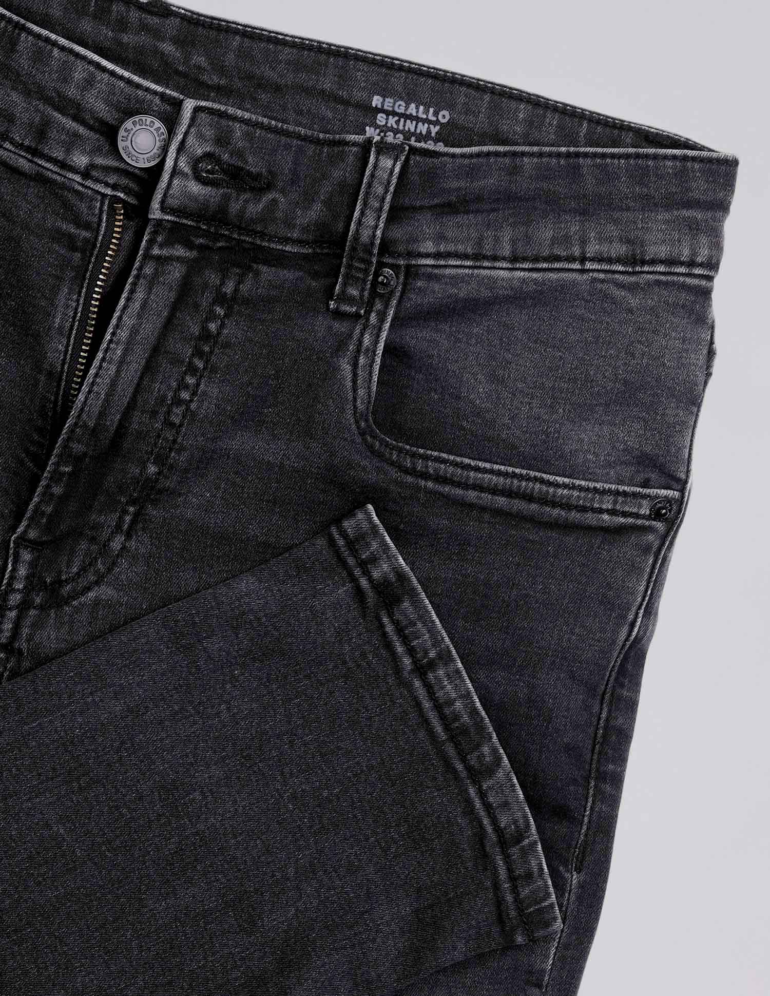 Regallo Skinny Fit Black Jeans Black - U.S. Polo Assn. India | Large