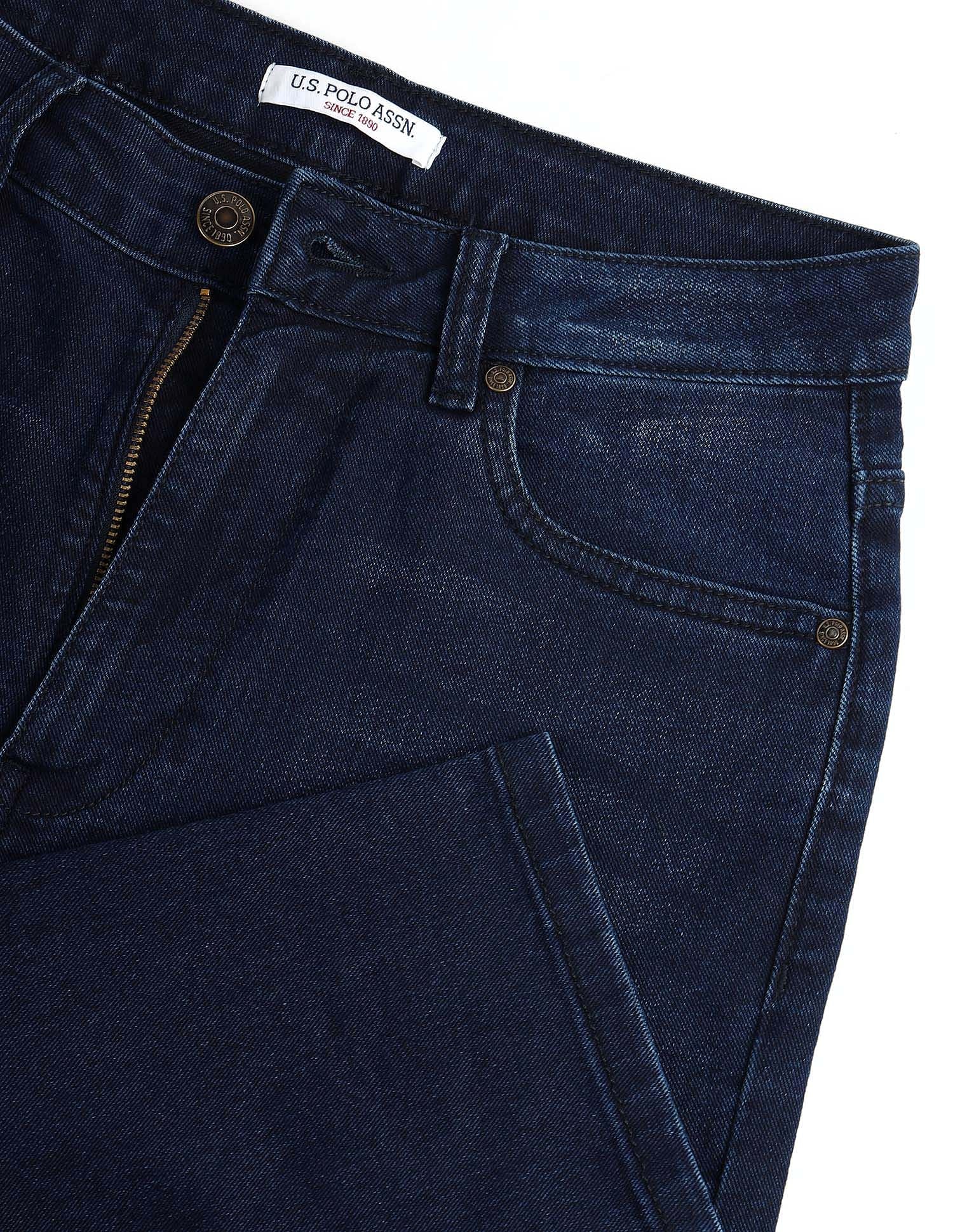 Mom Fit Blue Jeans Blue - U.S. POLO ASSN. | Large