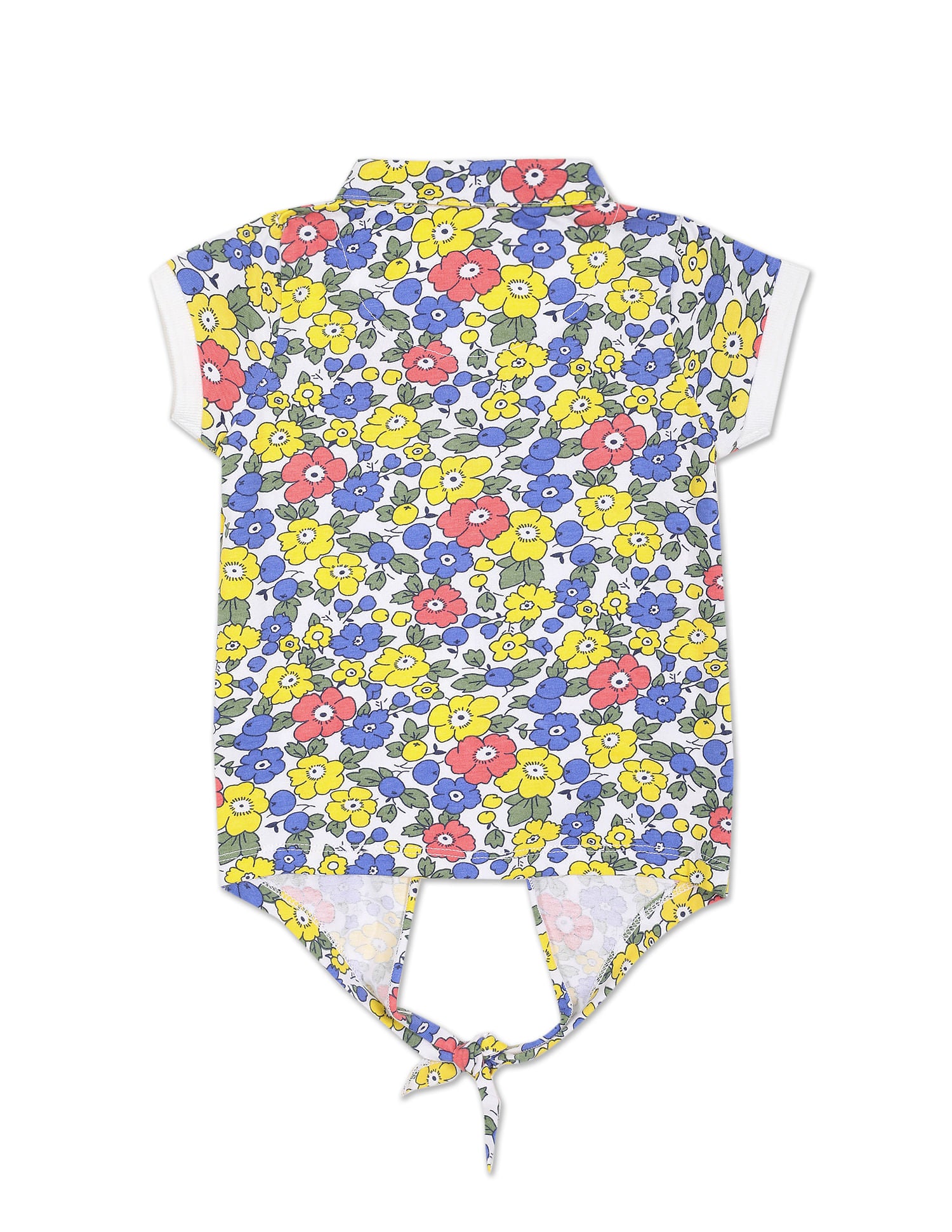 Multi Colour Short Sleeve Printed Polo Shirt White, Blue and Yellow - U.S. POLO ASSN. | Large