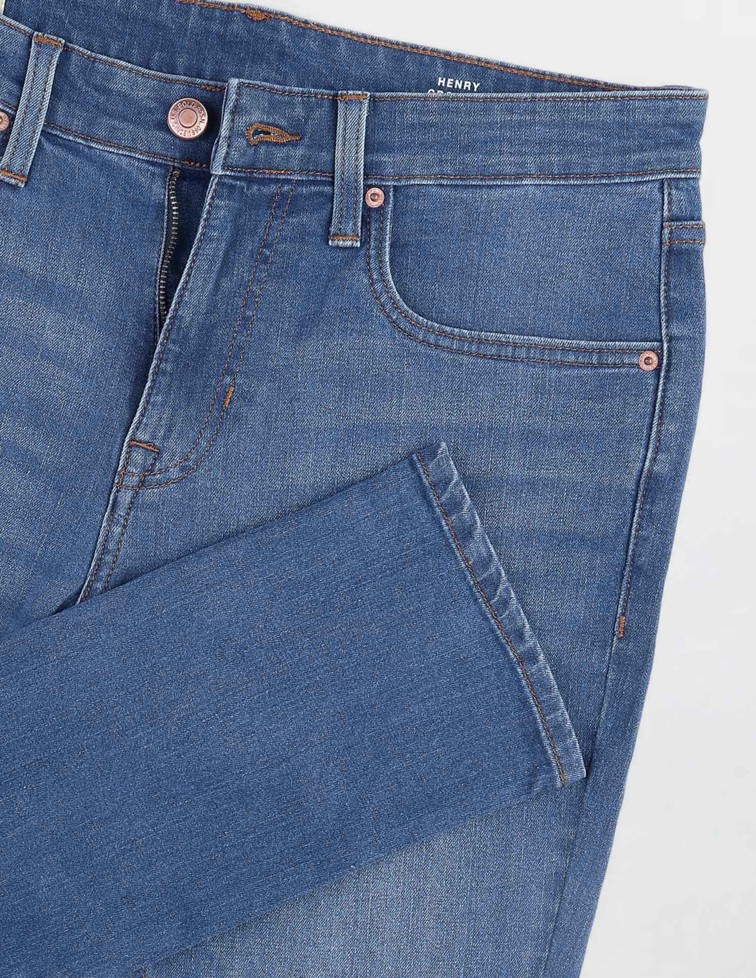 Henry Tapered Fit Blue Jeans Med Blue - U.S. POLO ASSN. | Large