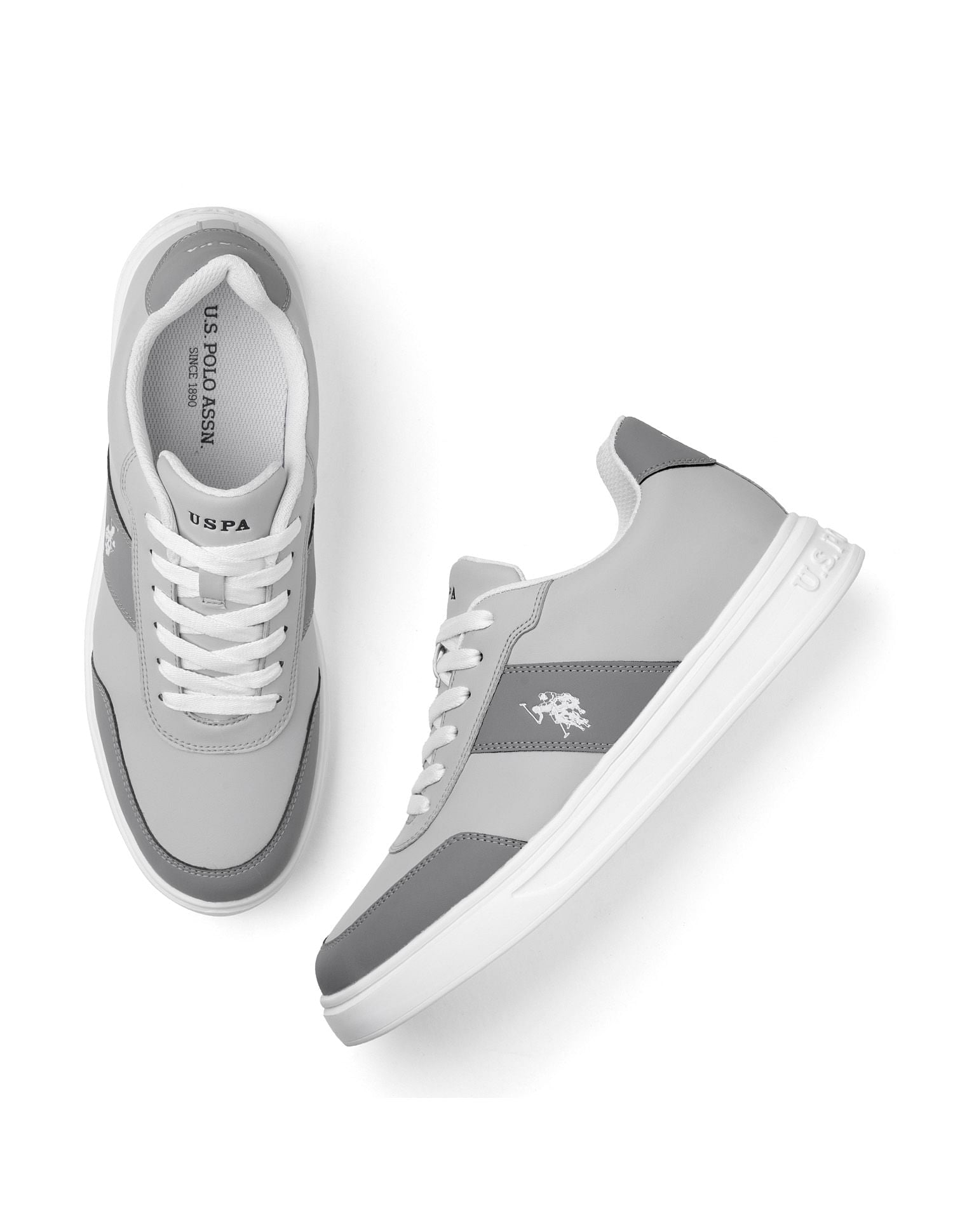 Men Torm Colourblocked Sneakers Grey - U.S. POLO ASSN. | Large