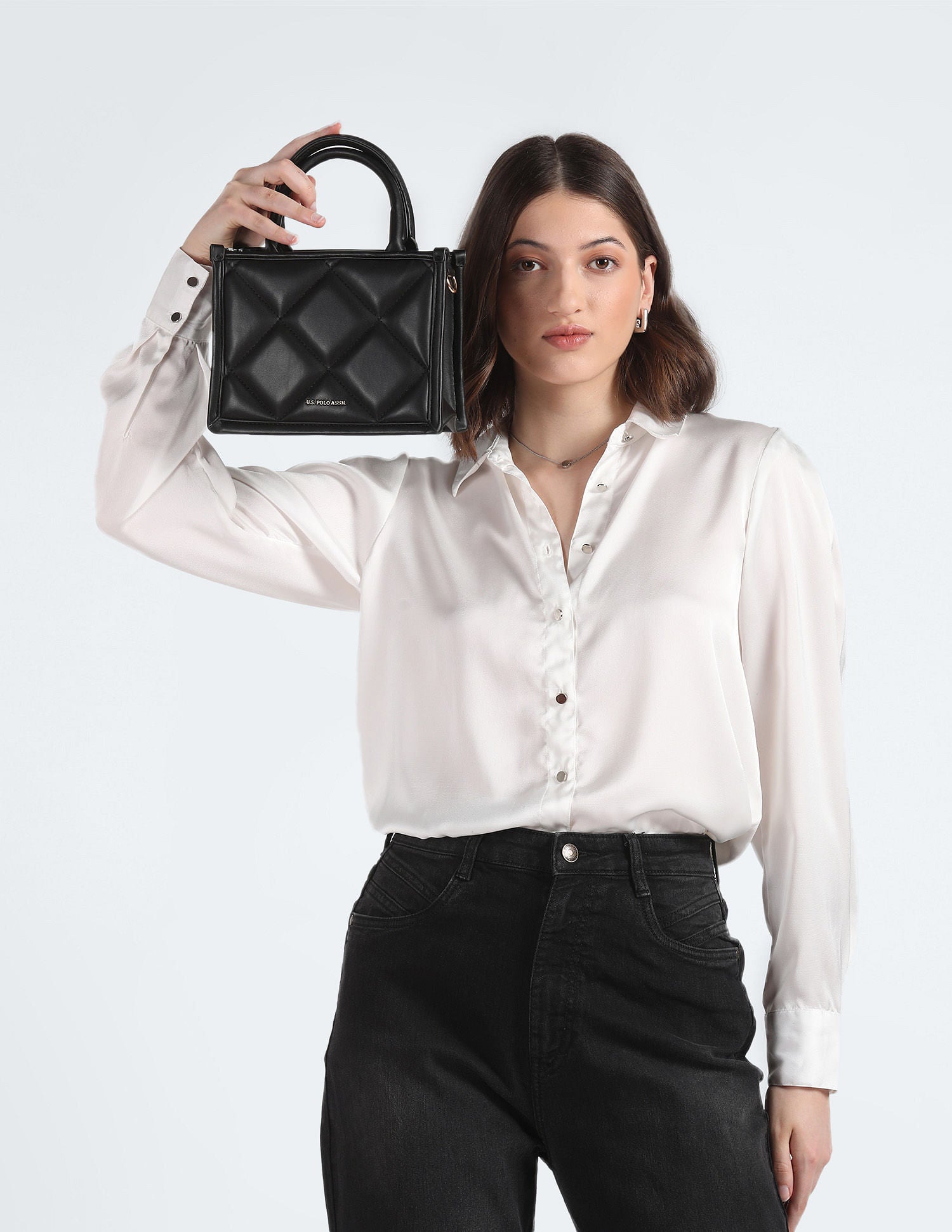 City Girl Quilted Sling Bag Black - U.S. POLO ASSN. | Large