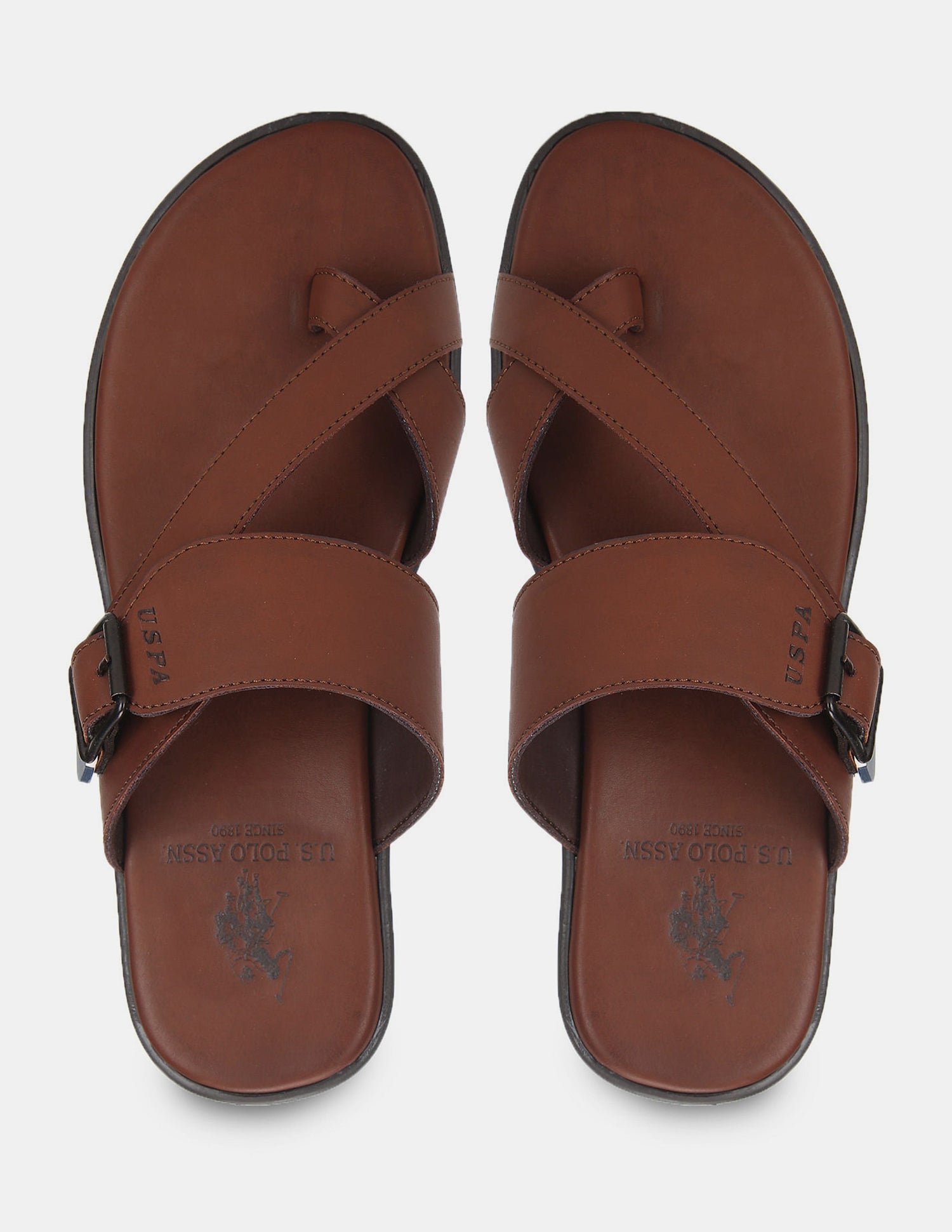 Men Angus Flip Flops Tan - U.S. Polo Assn. India | Large