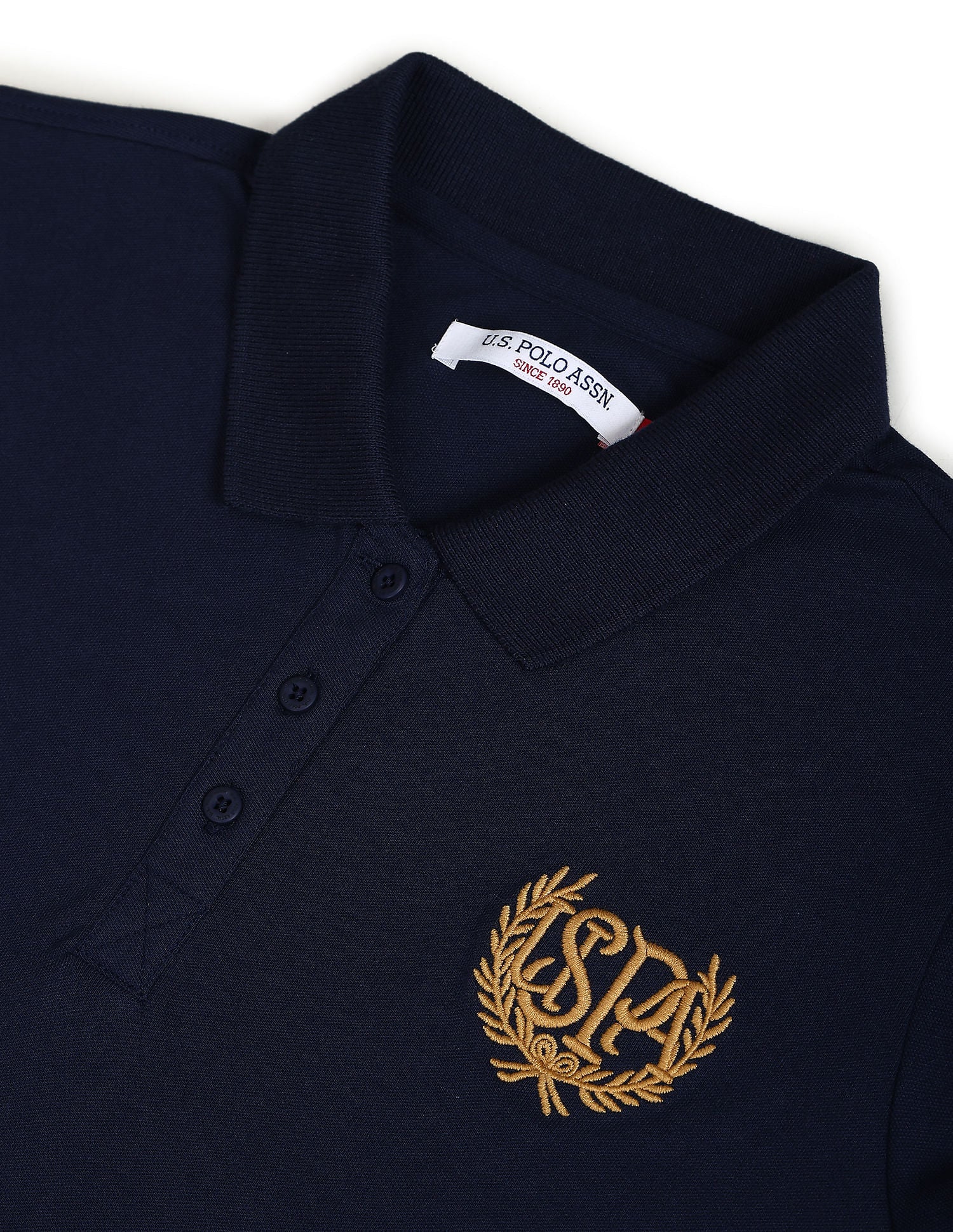 Gold Crest Slim Polo Shirt Navy - U.S. POLO ASSN. | Large