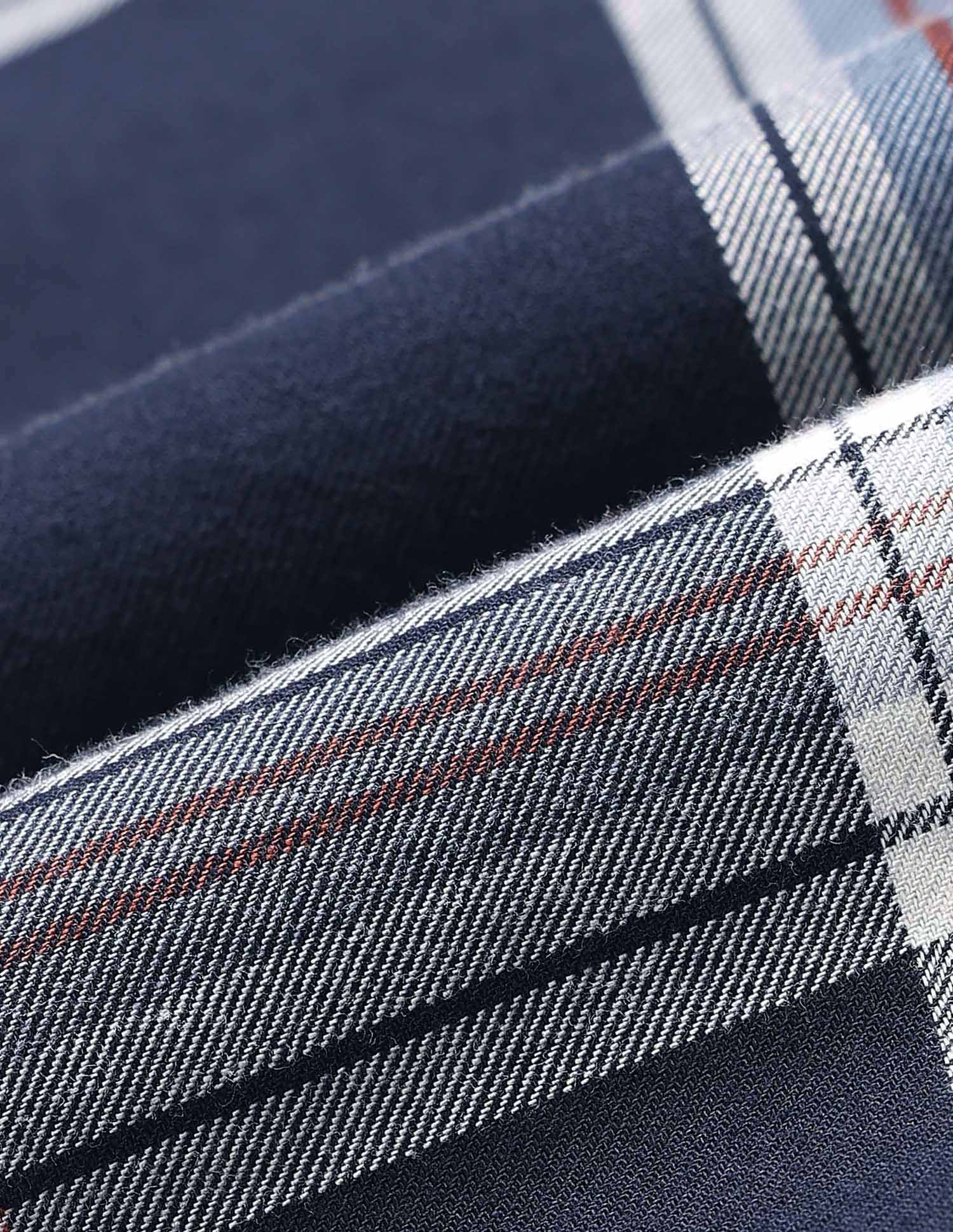 Plaid Checked Pure Cotton Shirt Navy - U.S. Polo Assn. India | Large