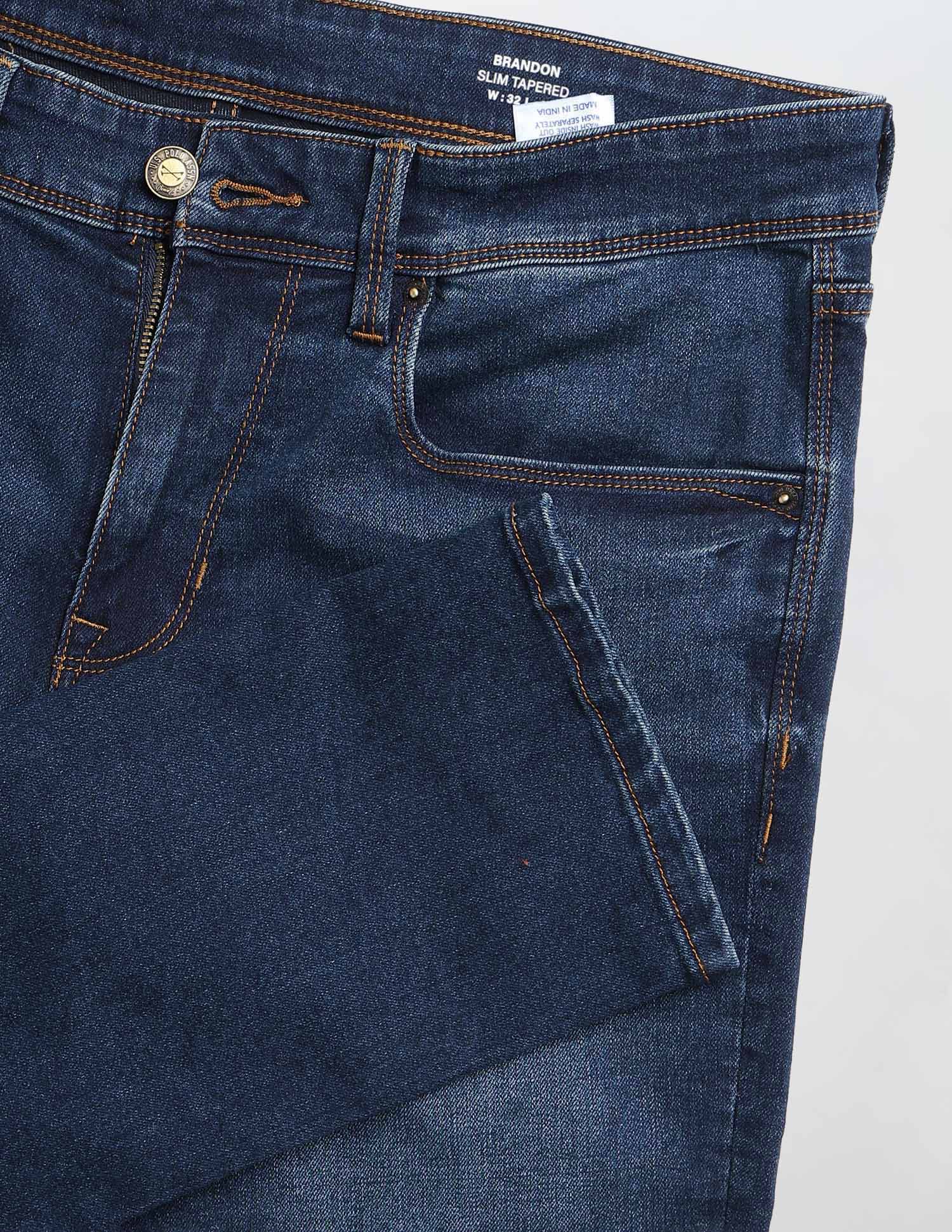 Brandon Slim Tapered Fit Blue Jeans Blue - U.S. POLO ASSN. | Large