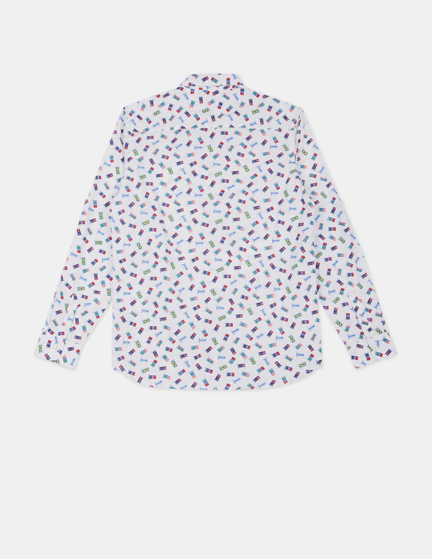 Boys White Button Down Collar Printed Shirt White - U.S. POLO ASSN. | Large