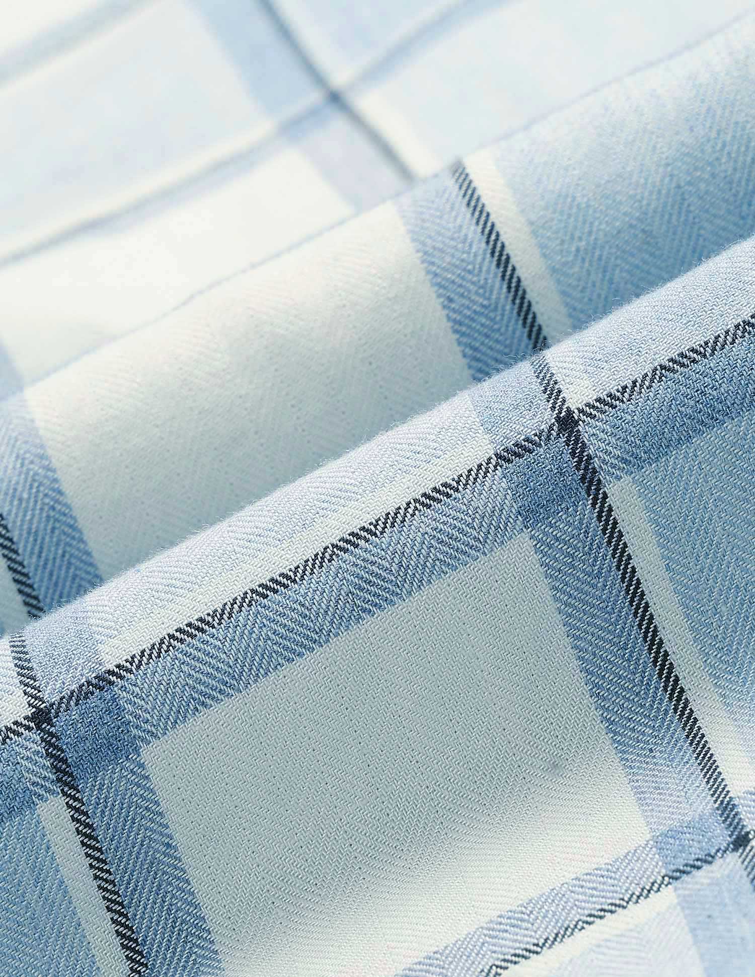 Regular Fit Grid Tattersall Checked Shirt Blue - U.S. POLO ASSN. | Large