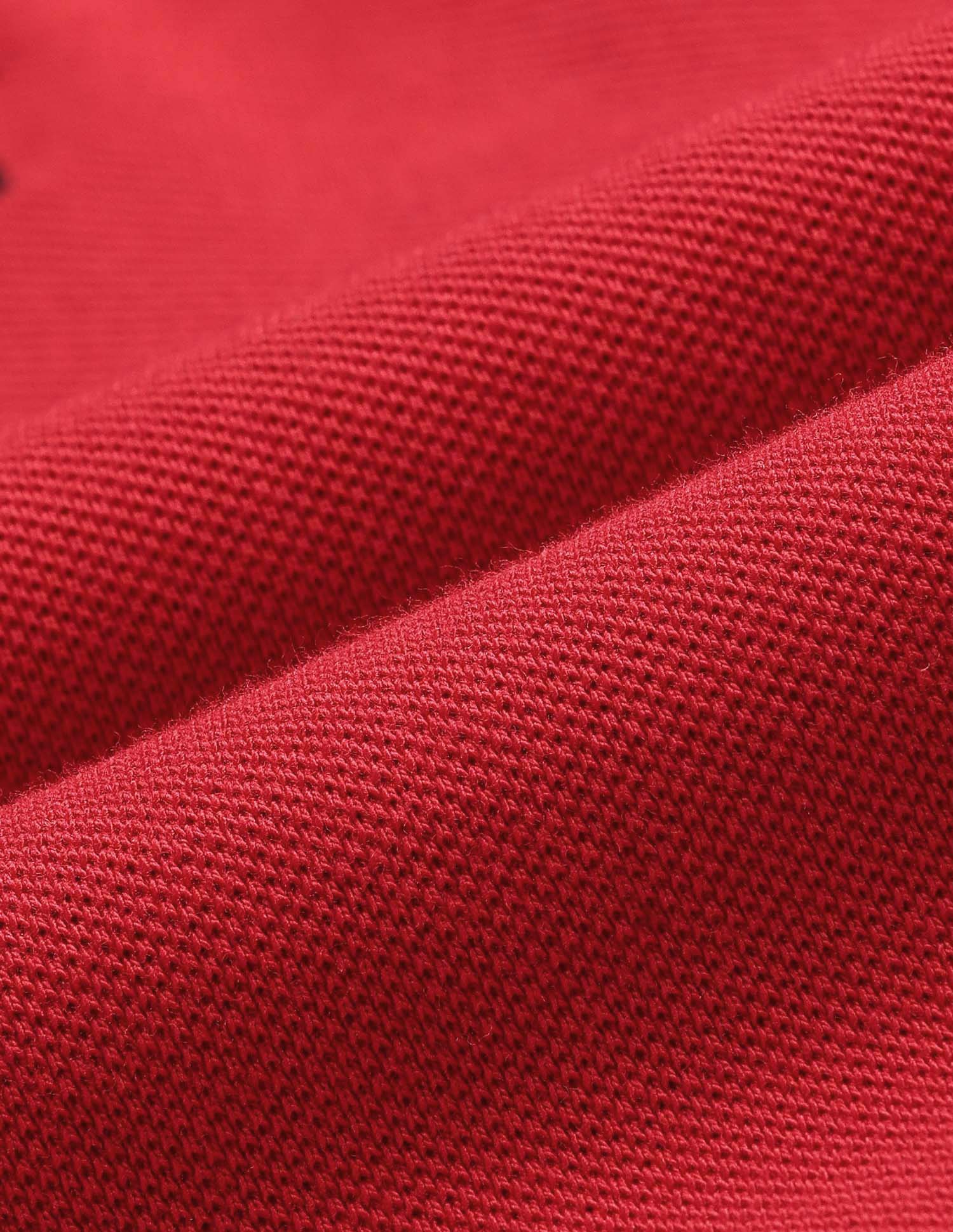 Striped Sleeve Cotton Polo Shirt Red - U.S. POLO ASSN. | Large