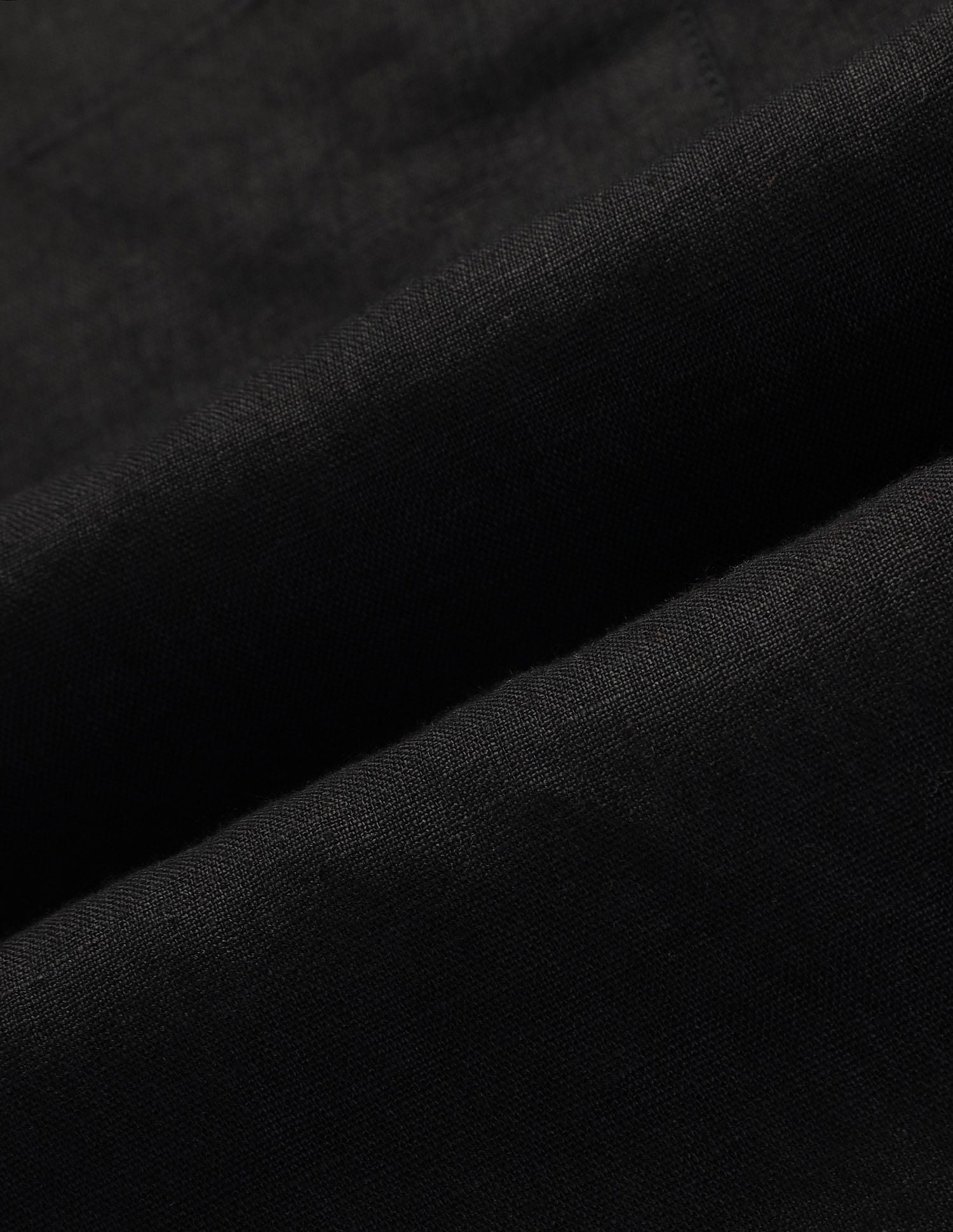 Solid Linen Regular Shirt Black - U.S. POLO ASSN. | Large