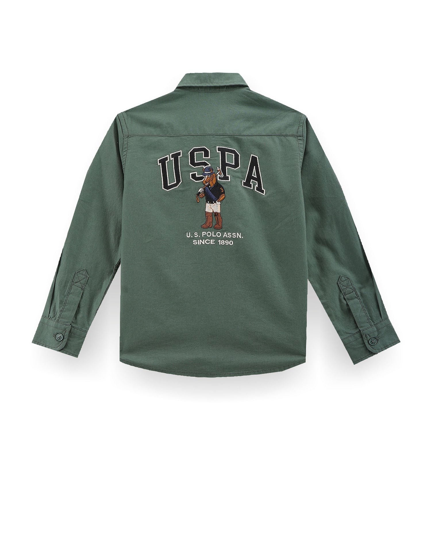 Boys Brand Embroidered Shirt Green - U.S. POLO ASSN. | Large