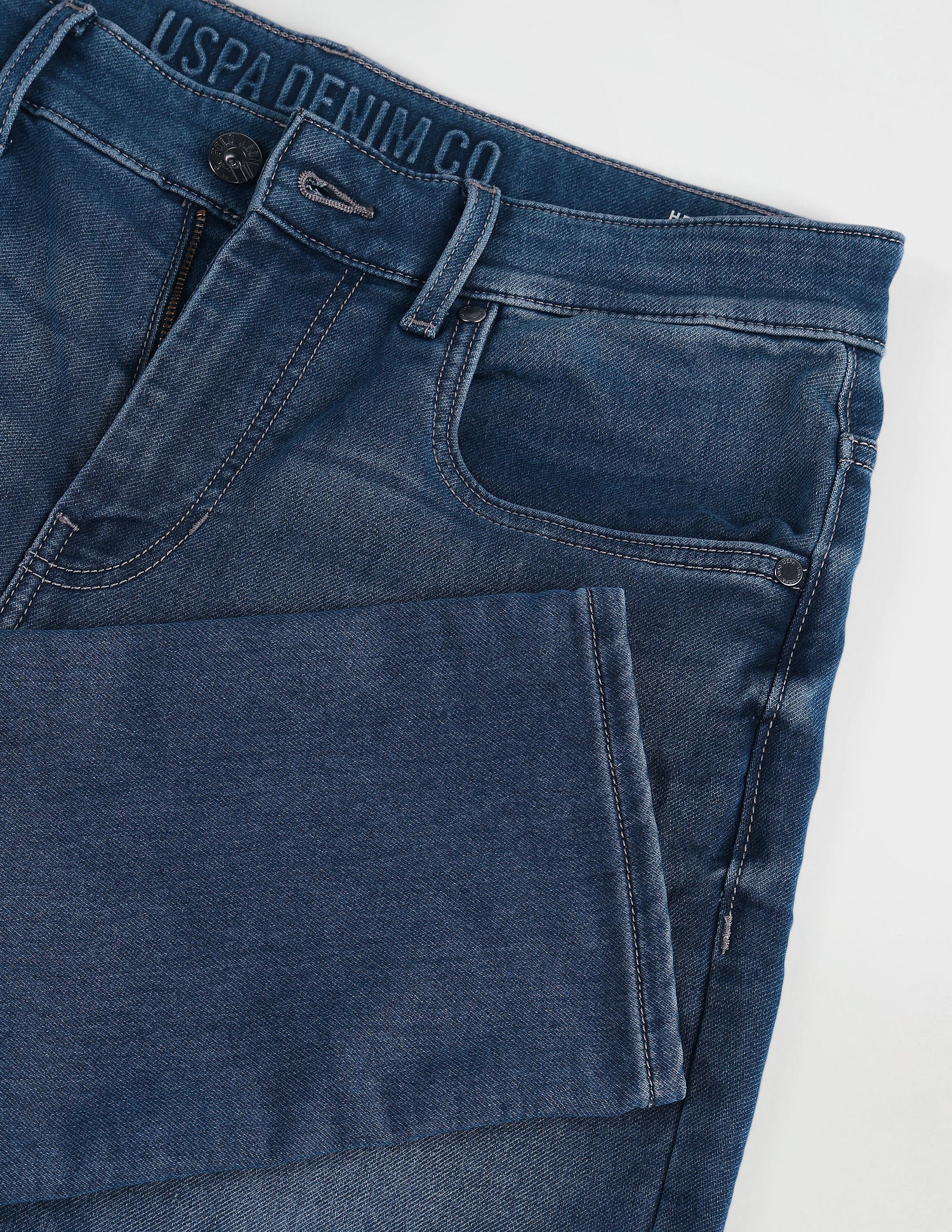 Henry Tapered Cropped Fit Blue Jeans Dark-Blue - U.S. Polo Assn. India | Large