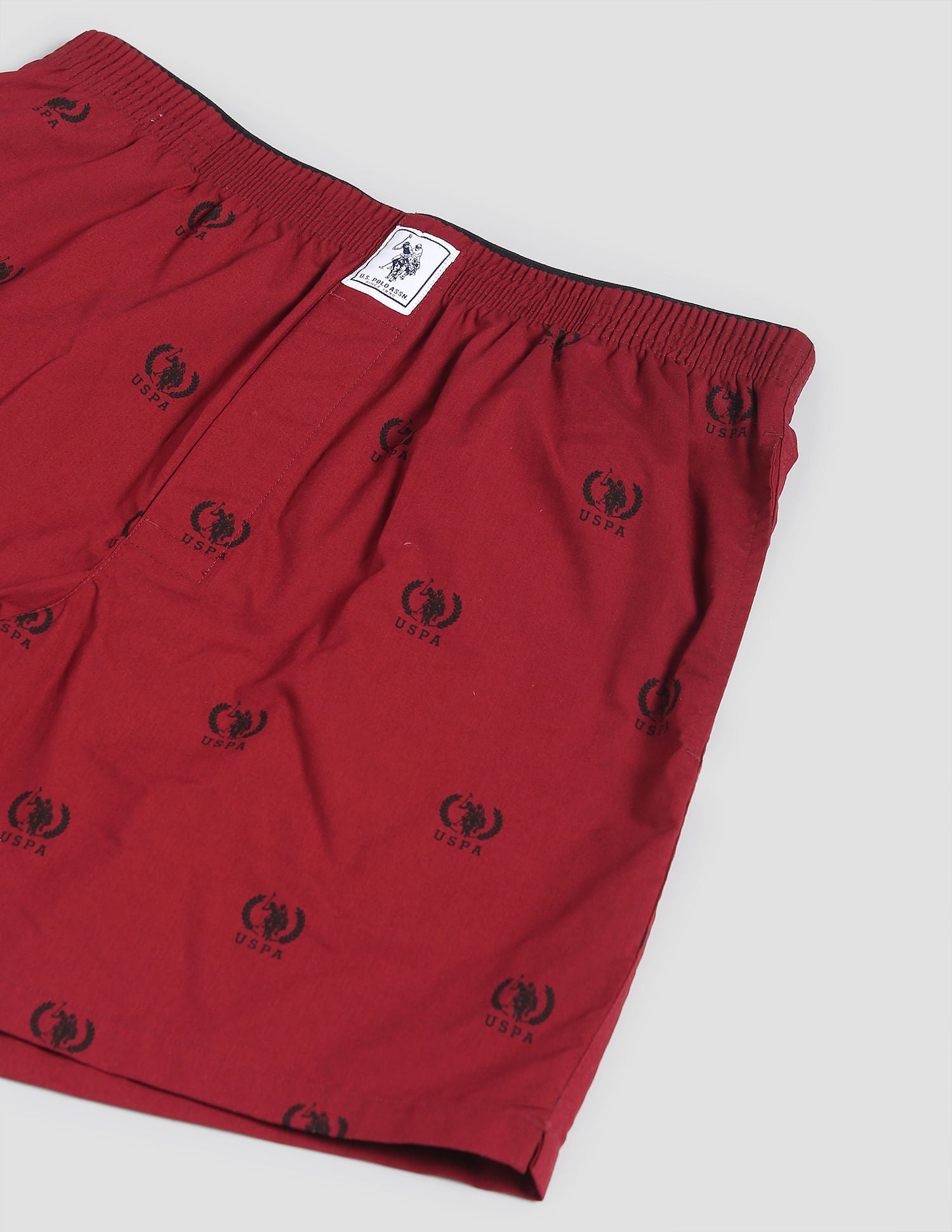 Pure Cotton Printed I600 Boxers - Pack Of 1 Maroon - U.S. POLO ASSN. | Large