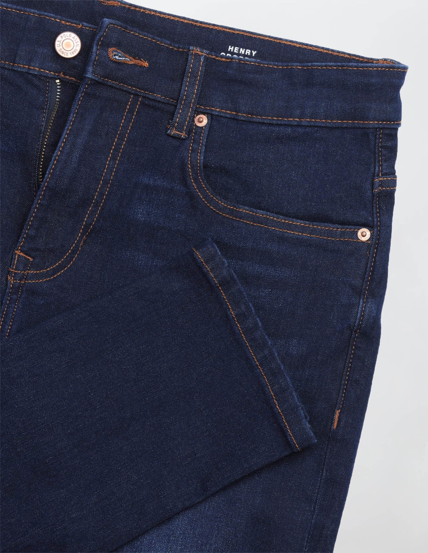 Henry Tapered Fit Blue Jeans Dark Indigo - U.S. Polo Assn. India | Large