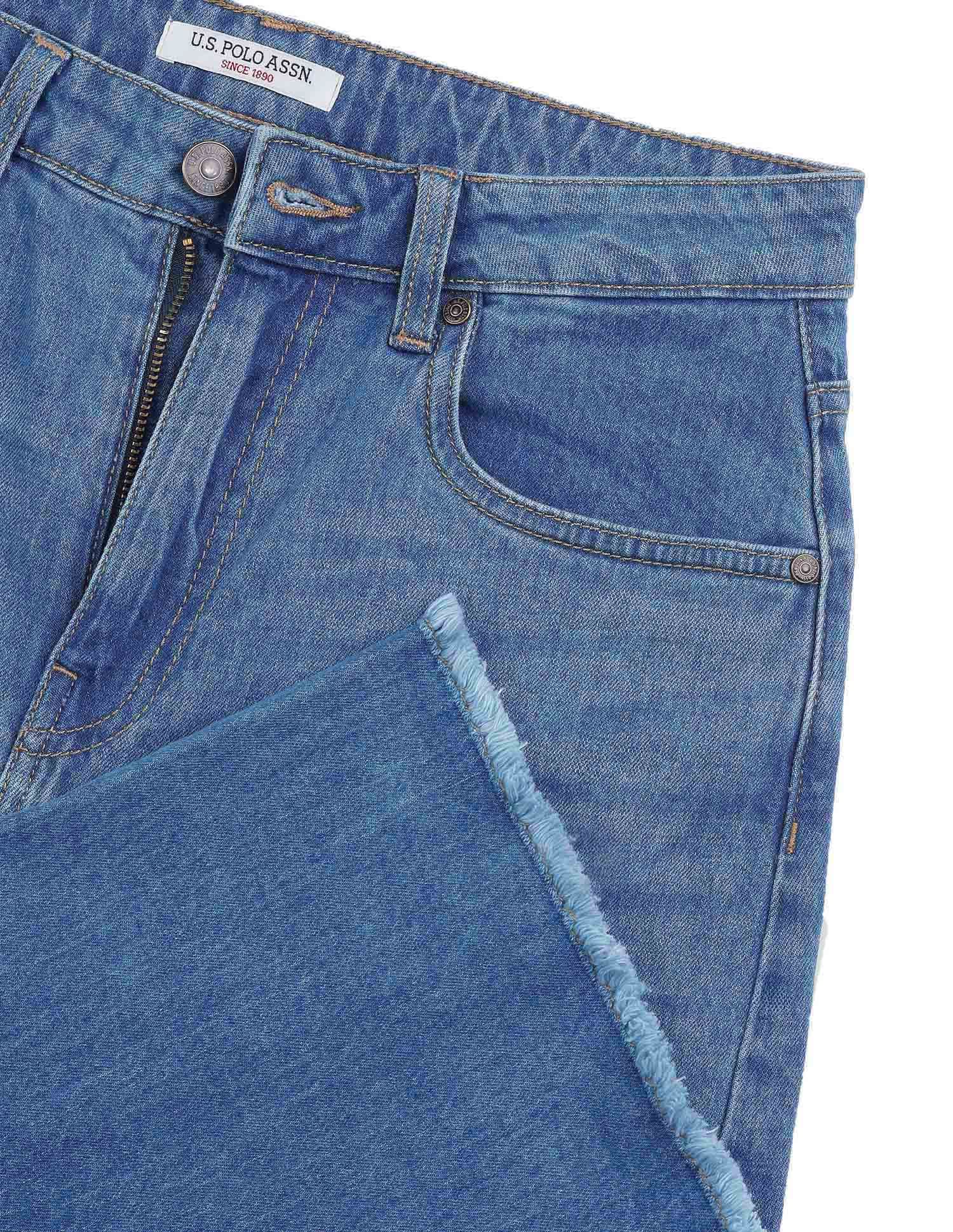 High Rise Wide Leg Fit Blue - U.S. POLO ASSN. | Large