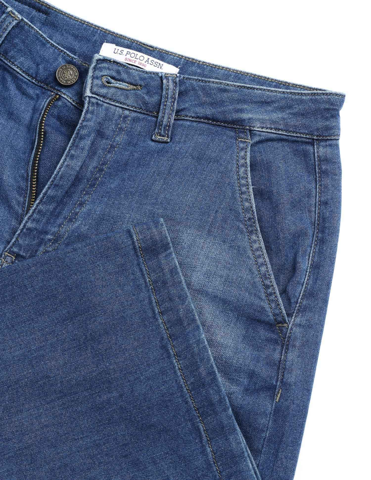High Rise Wide Leg Jeans Dark Blue - U.S. Polo Assn. India | Large