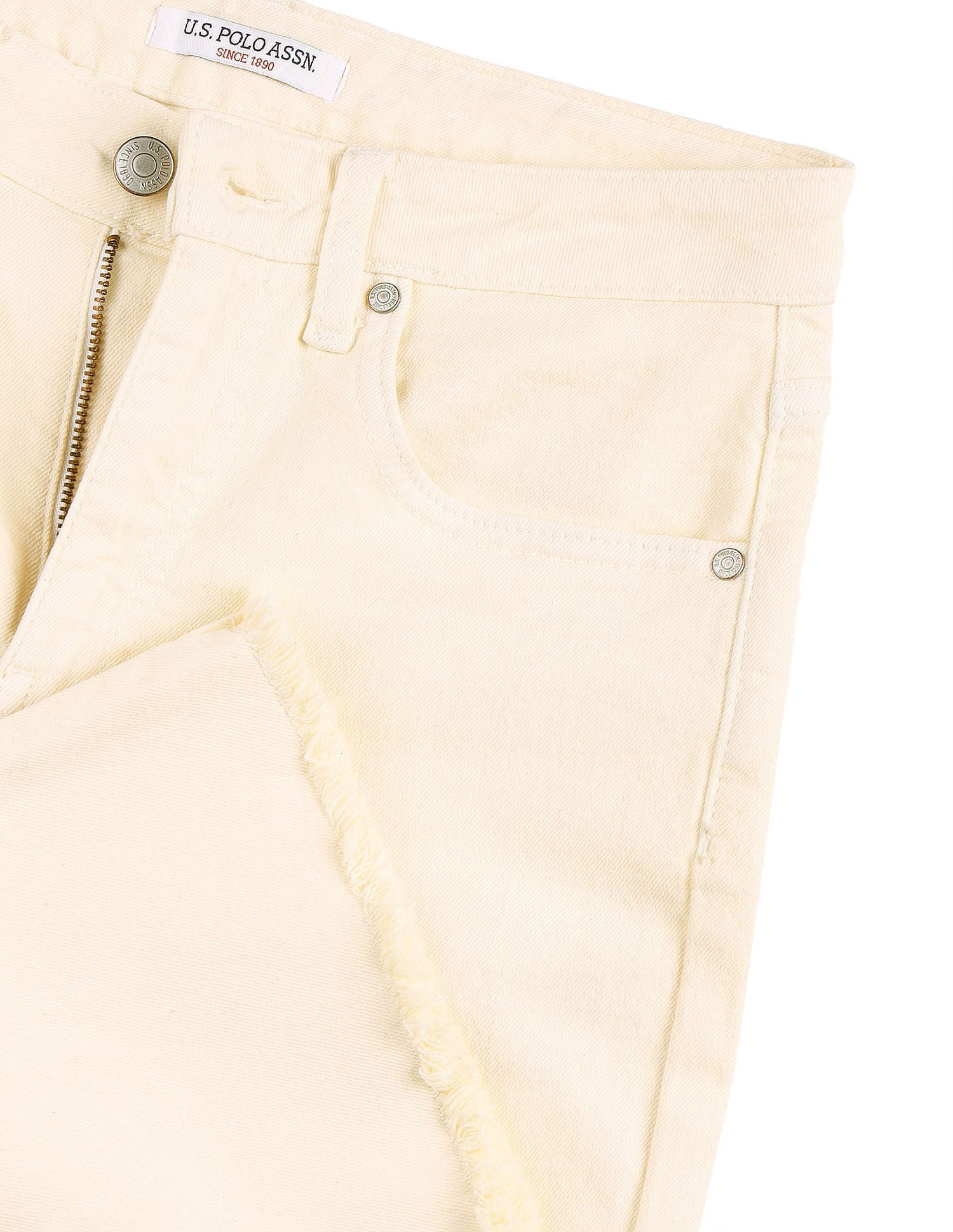 High Rise Extreme Flared Fit Jeans Ecru - U.S. POLO ASSN. | Large