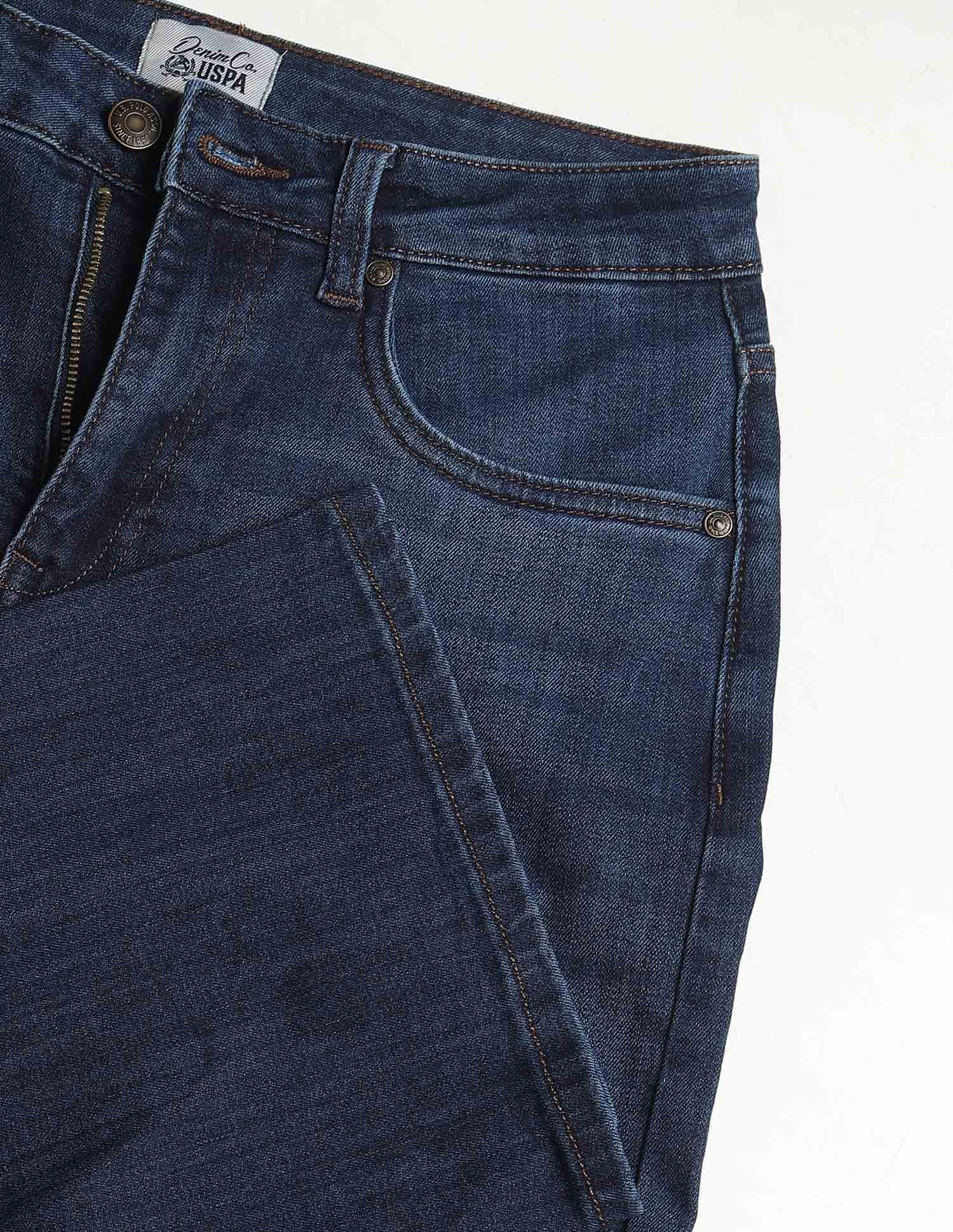 High Rise Straight Fit Jeans Dark  Blue - U.S. Polo Assn. India | Large