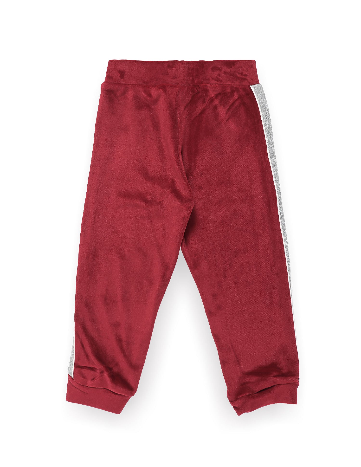 Girls Lurex Tape Velour Coordinate Joggers Maroon - U.S. POLO ASSN. | Large