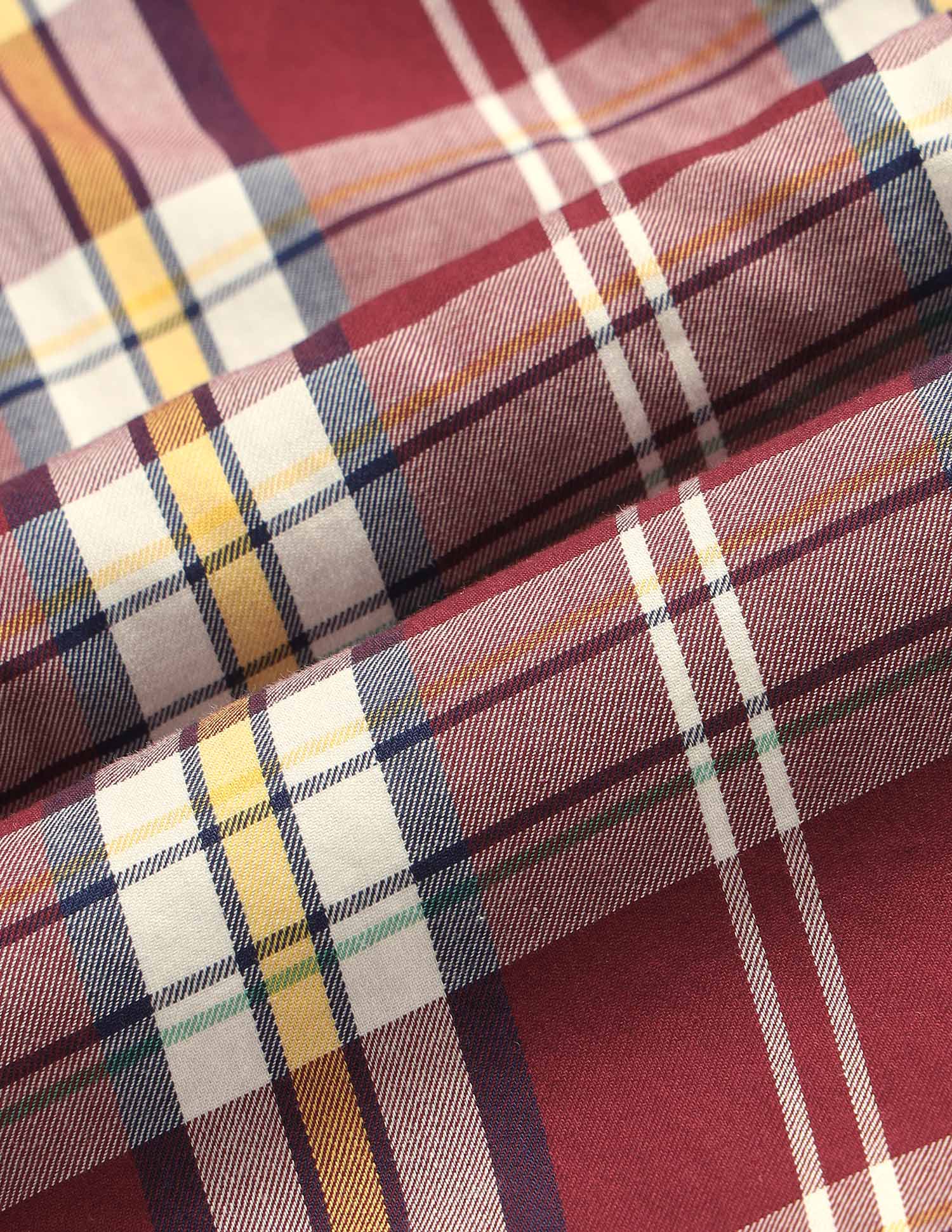 Twill Plaid Checked Shirt Maroon - U.S. Polo Assn. India | Large