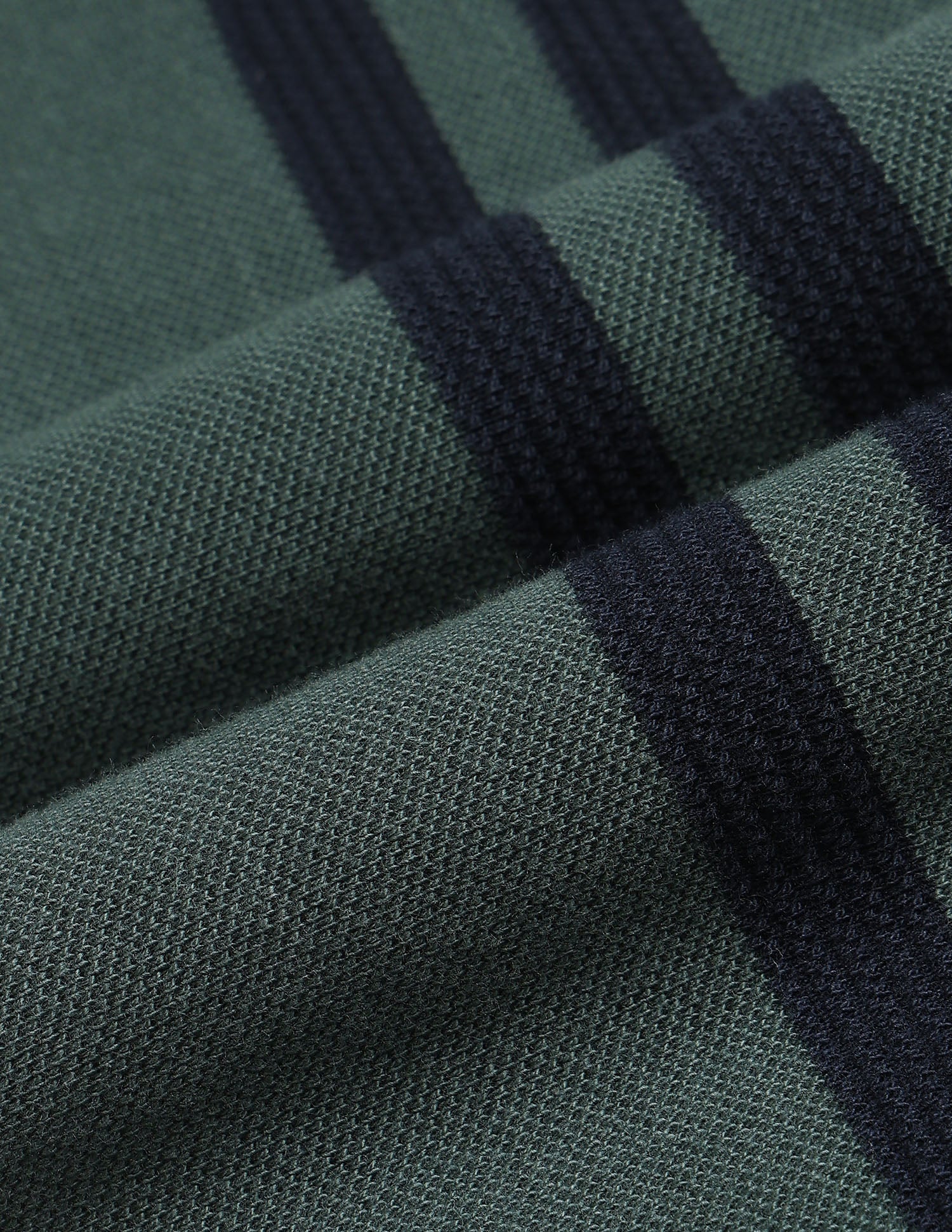 Vertical Striped Muscle Fit Polo Shirt Dark Green - U.S. Polo Assn. India | Large