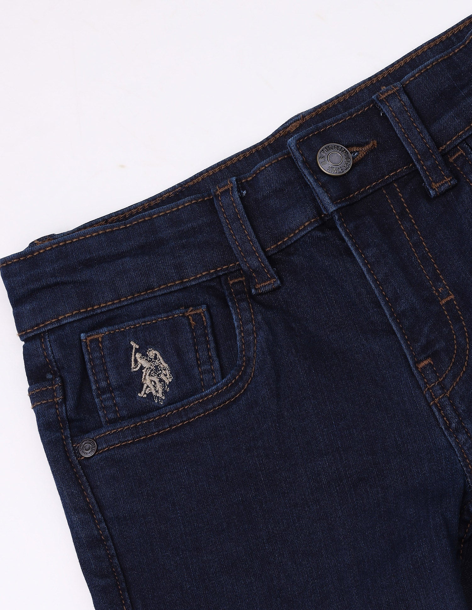 Slim Fit Rinsed Jeans Dark Blue - U.S. Polo Assn. India | Large