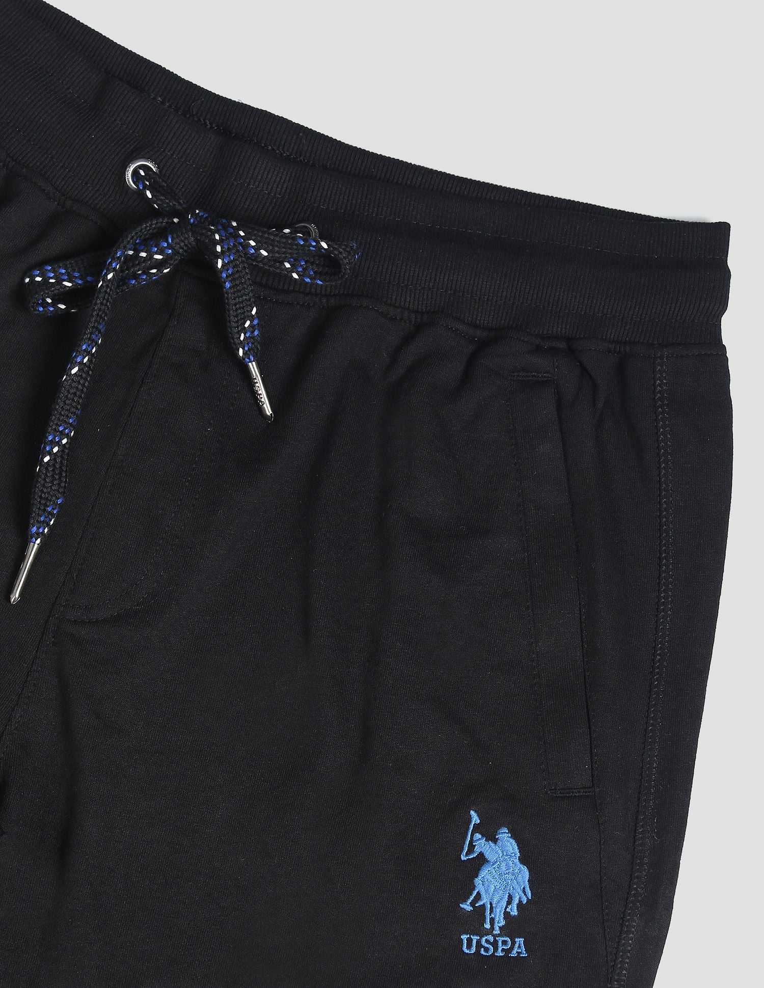 Mid Rise Drawstring Waist I604 Joggers - Pack Of 1 Black - U.S. POLO ASSN. | Large