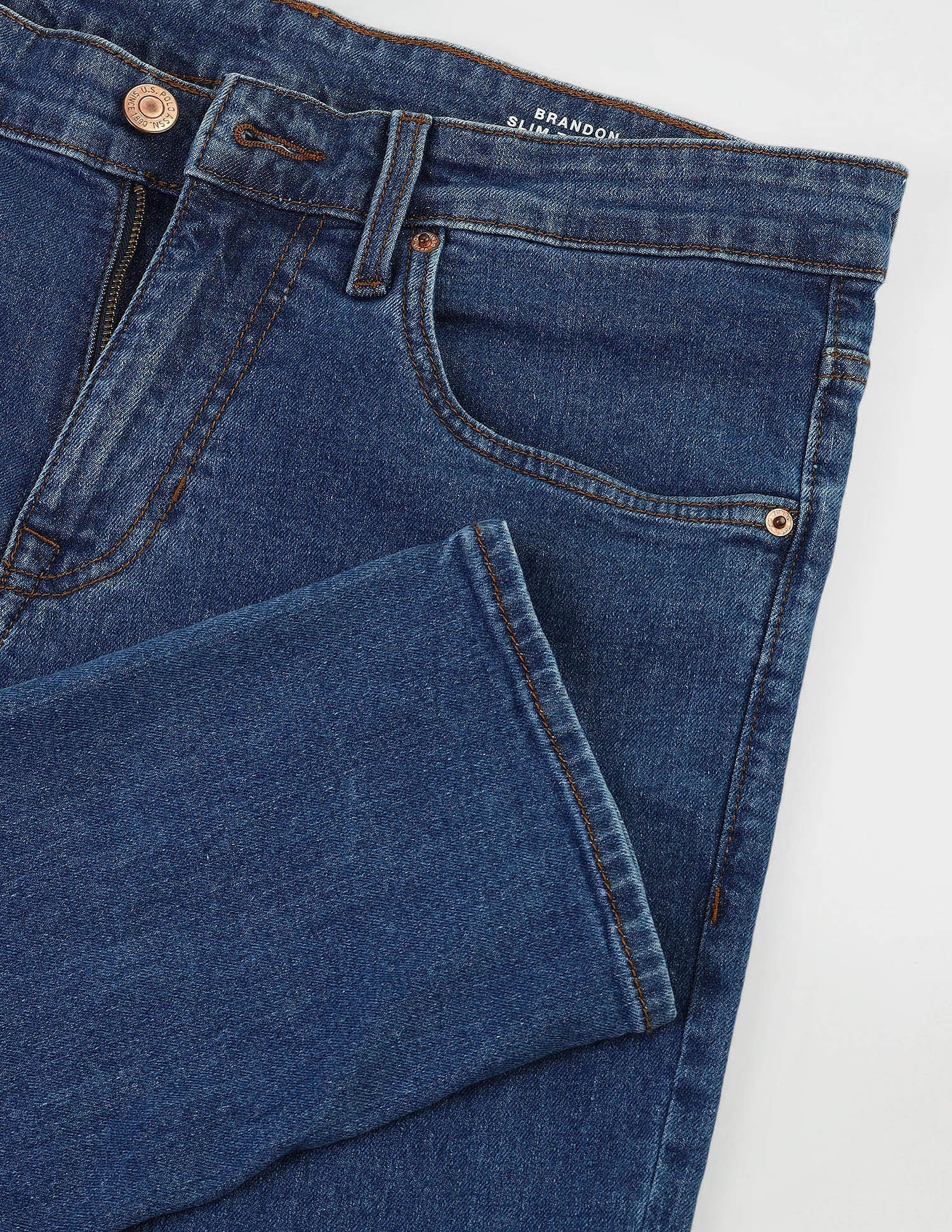Brandon Slim Tapered Blue Jeans Blue - U.S. Polo Assn. India | Large