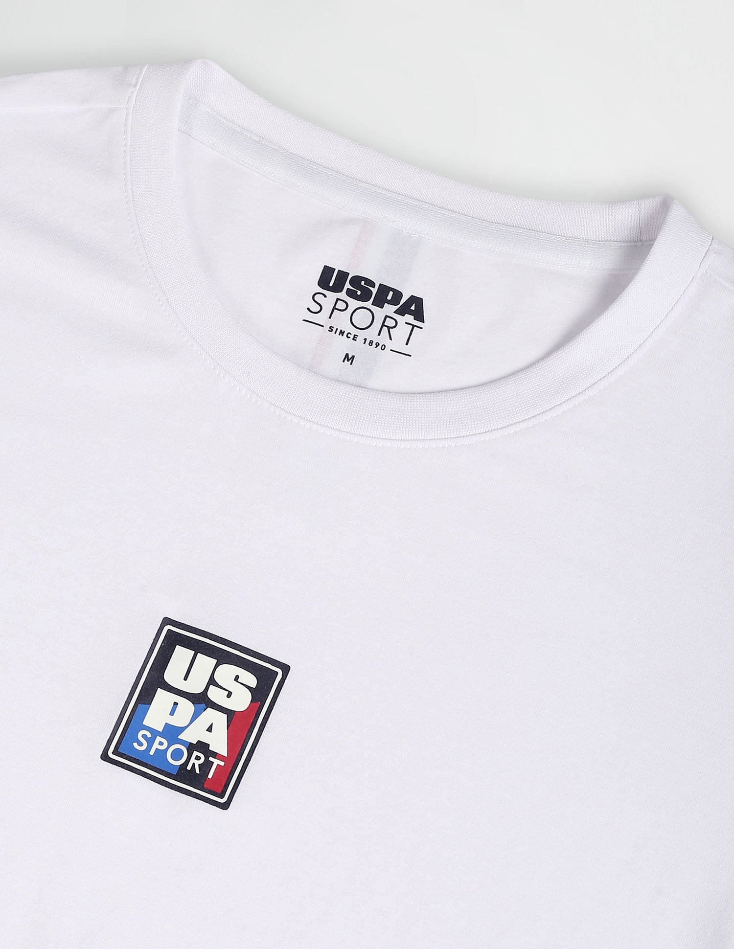 Slim Fit Solid T-Shirt White - U.S. Polo Assn. India | Large