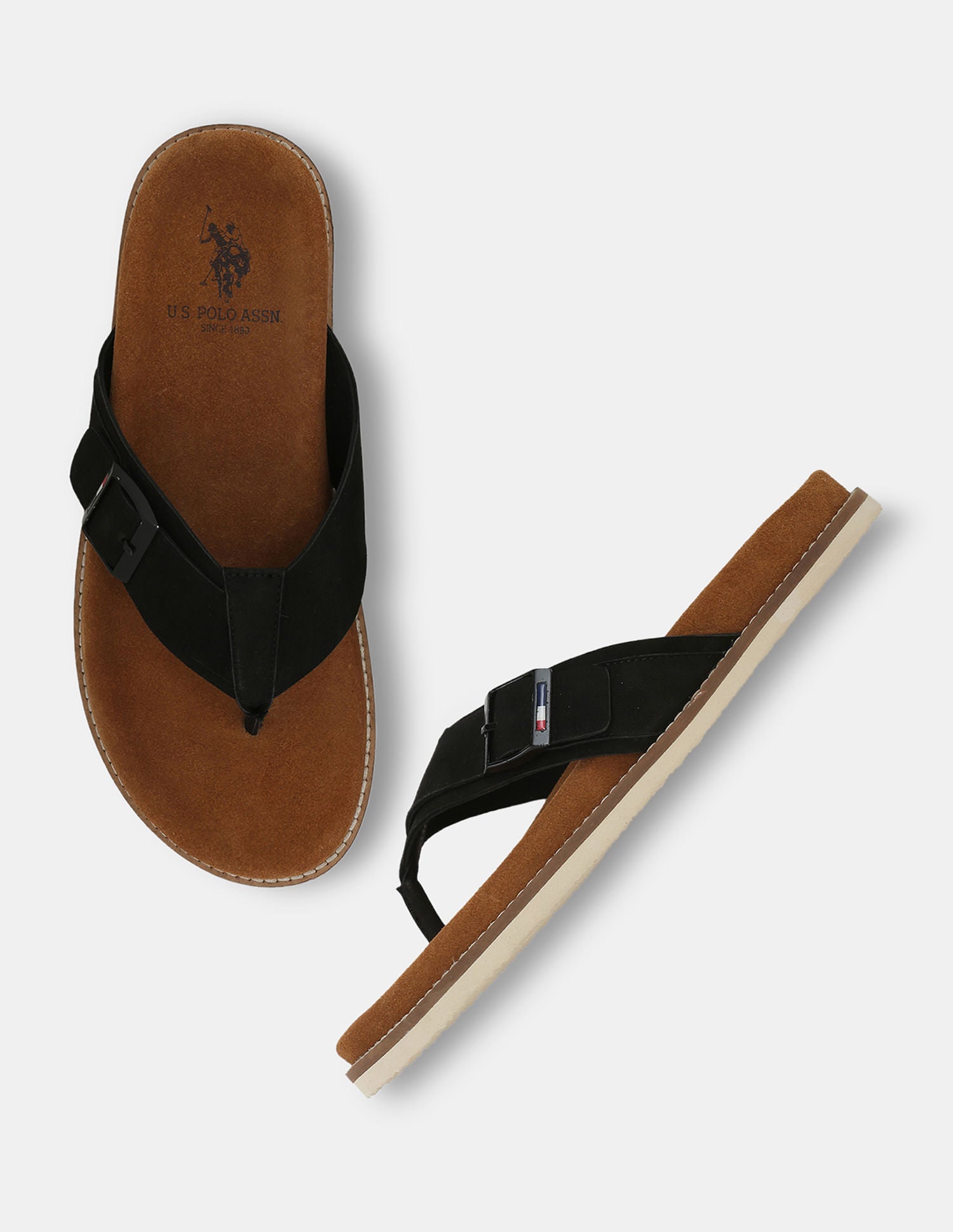 Men Ranger Flip Flops Black - U.S. POLO ASSN. | Large