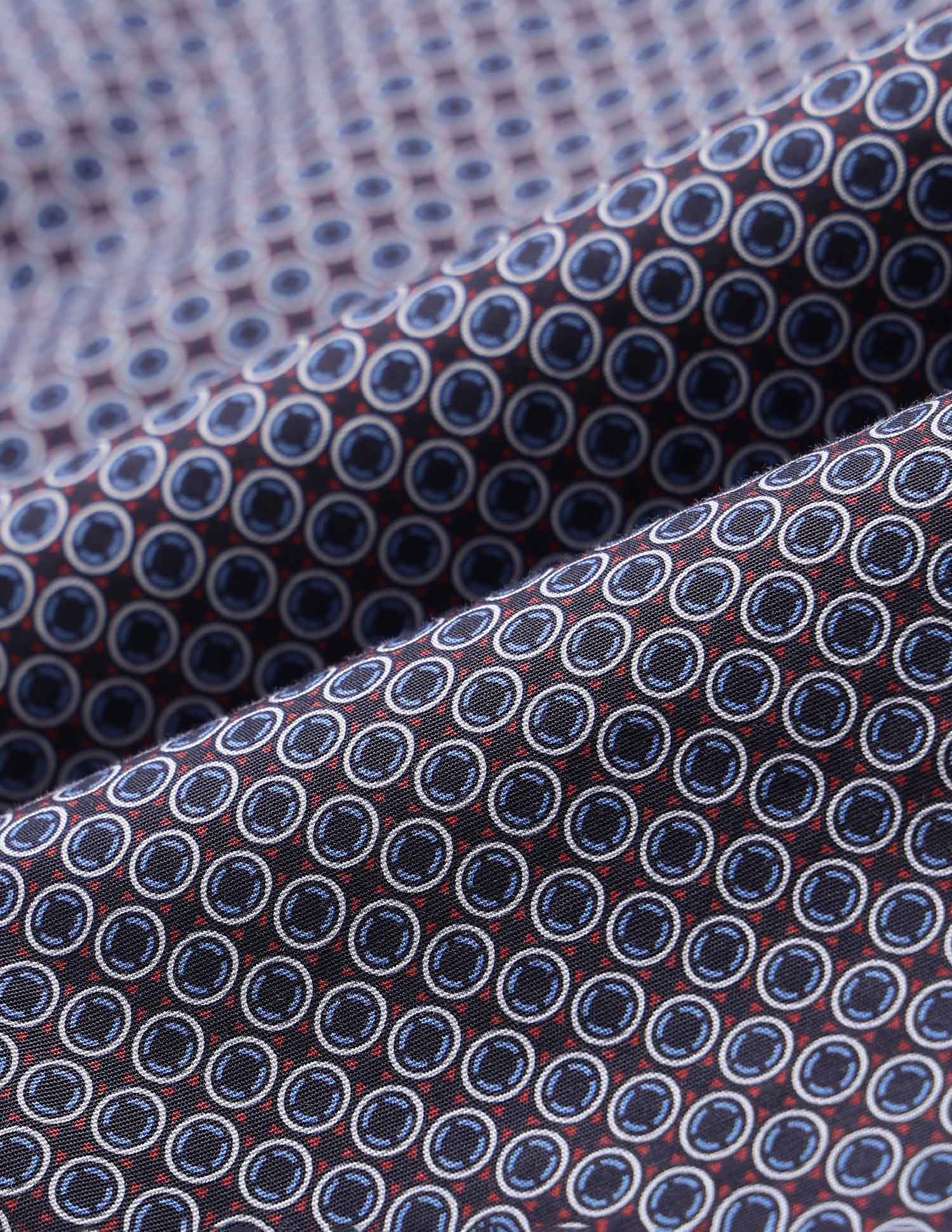 Geometric Printed Tailored Fit Shirt Navy - U.S. Polo Assn. India | Large
