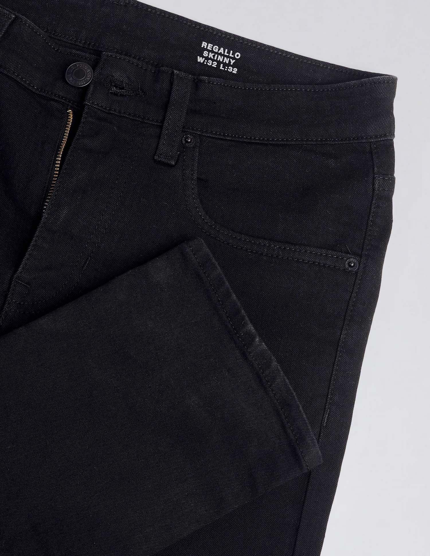 Regallo Skinny Fit Black Jeans Black - U.S. Polo Assn. India | Large