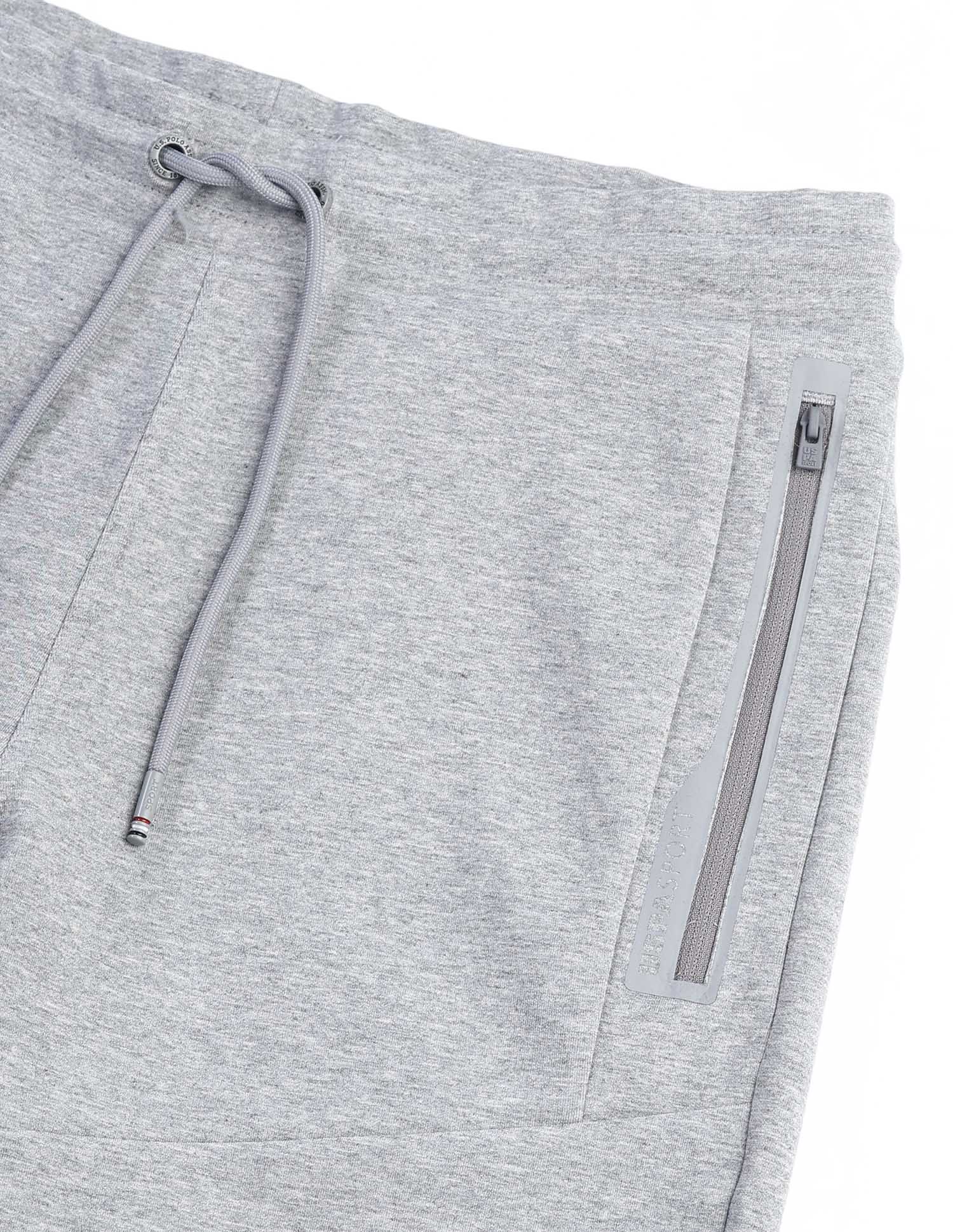 Heathered Slim Fit Active Shorts Grey - U.S. Polo Assn. India | Large