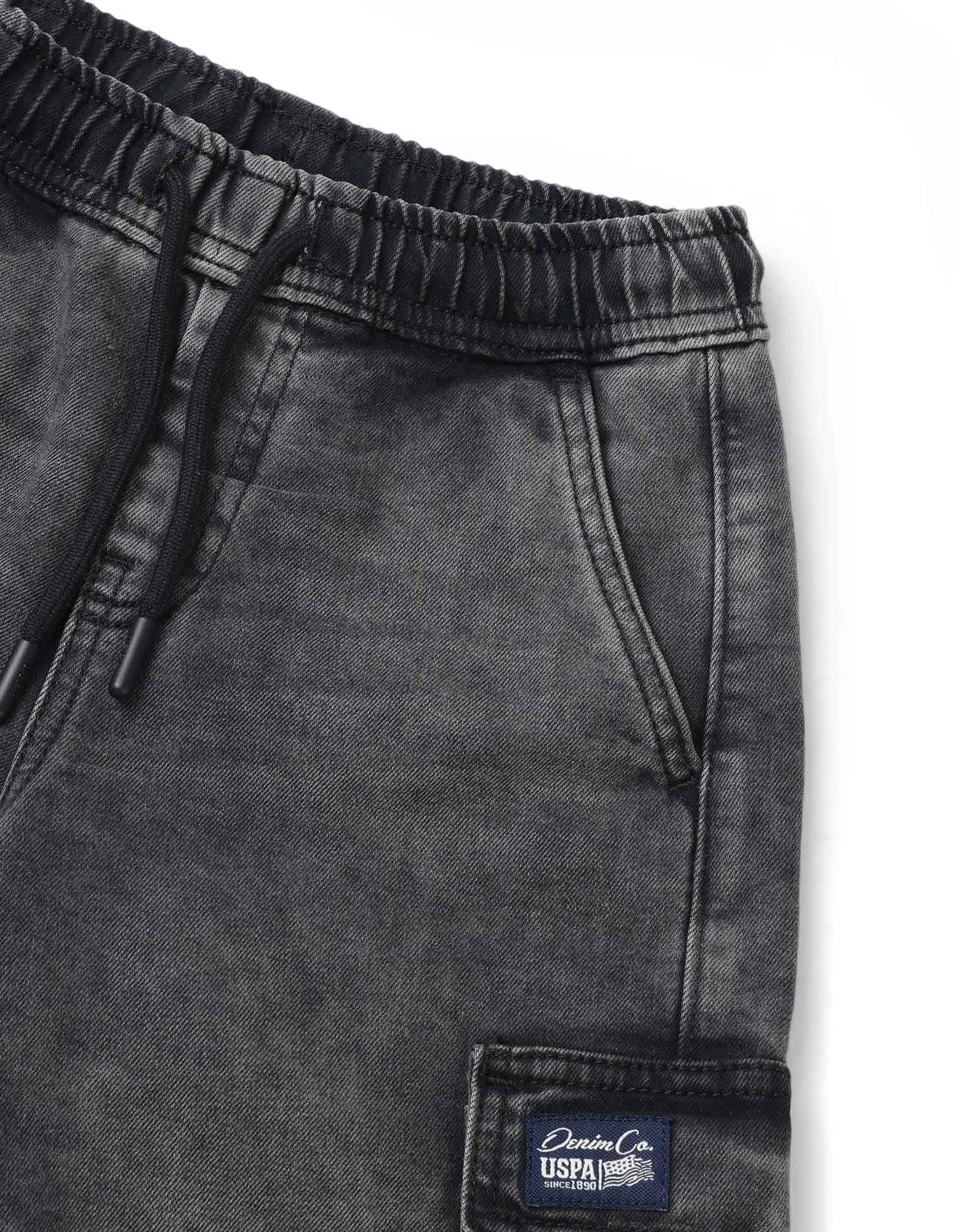 Boys Regular Fit Denim Shorts Black - U.S. POLO ASSN. | Large