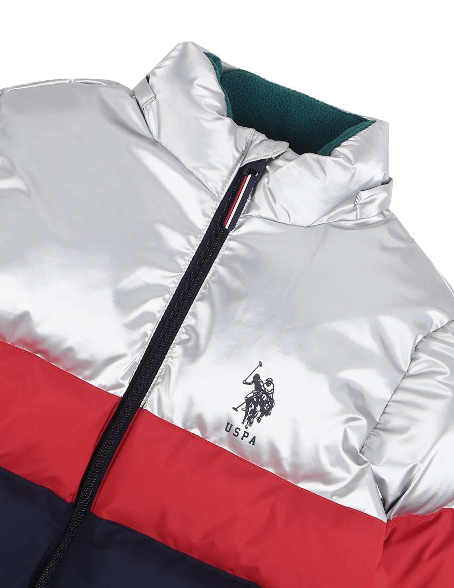 Boys Colour Blocked Hooded Jacket Navy - U.S. POLO ASSN. | Large