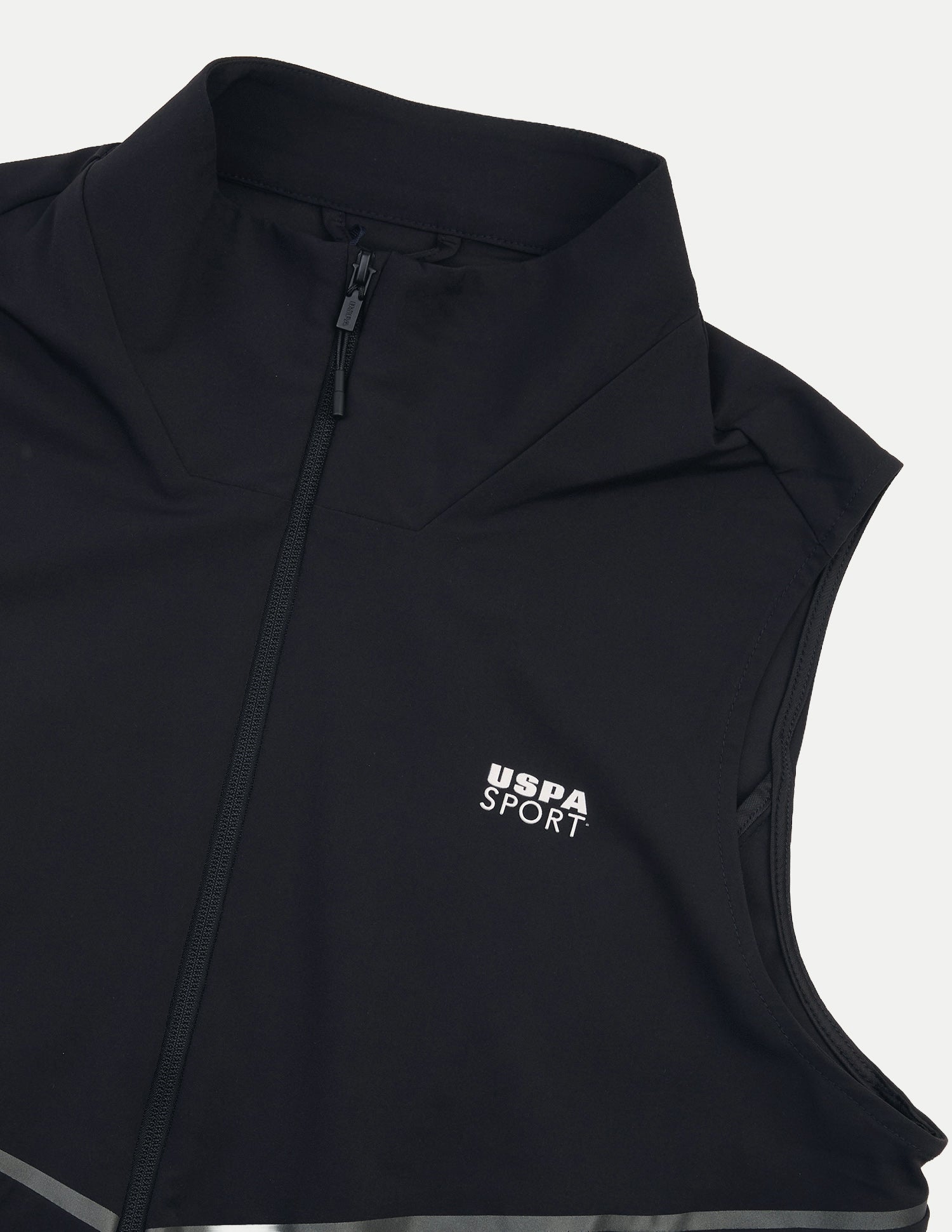 Solid Regular Fit Active Jacket Black - U.S. Polo Assn. India | Large