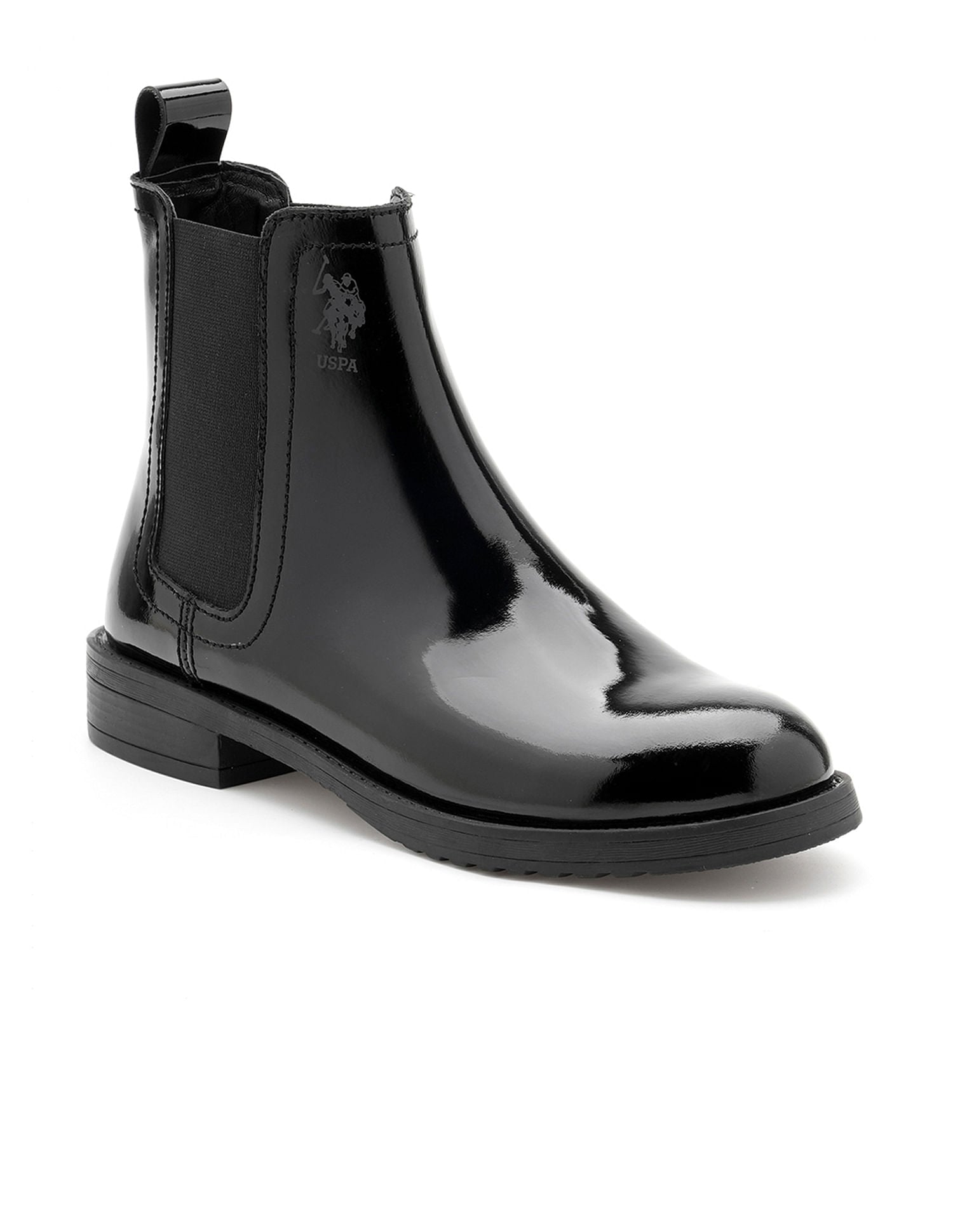 Women Antonella Leather Chelsea Boots Black - U.S. Polo Assn. India | Large