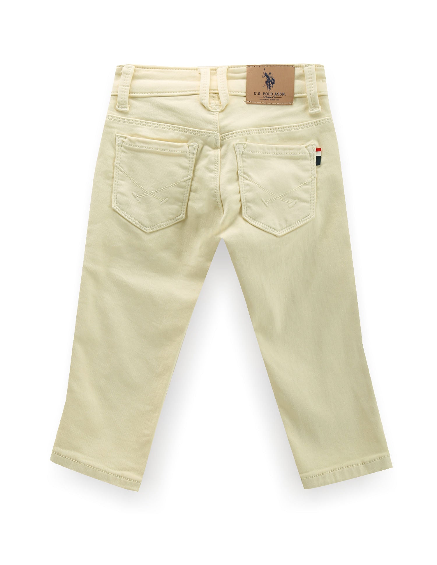 Boys Slim Fit Cream Jeans Cream - U.S. POLO ASSN. | Large
