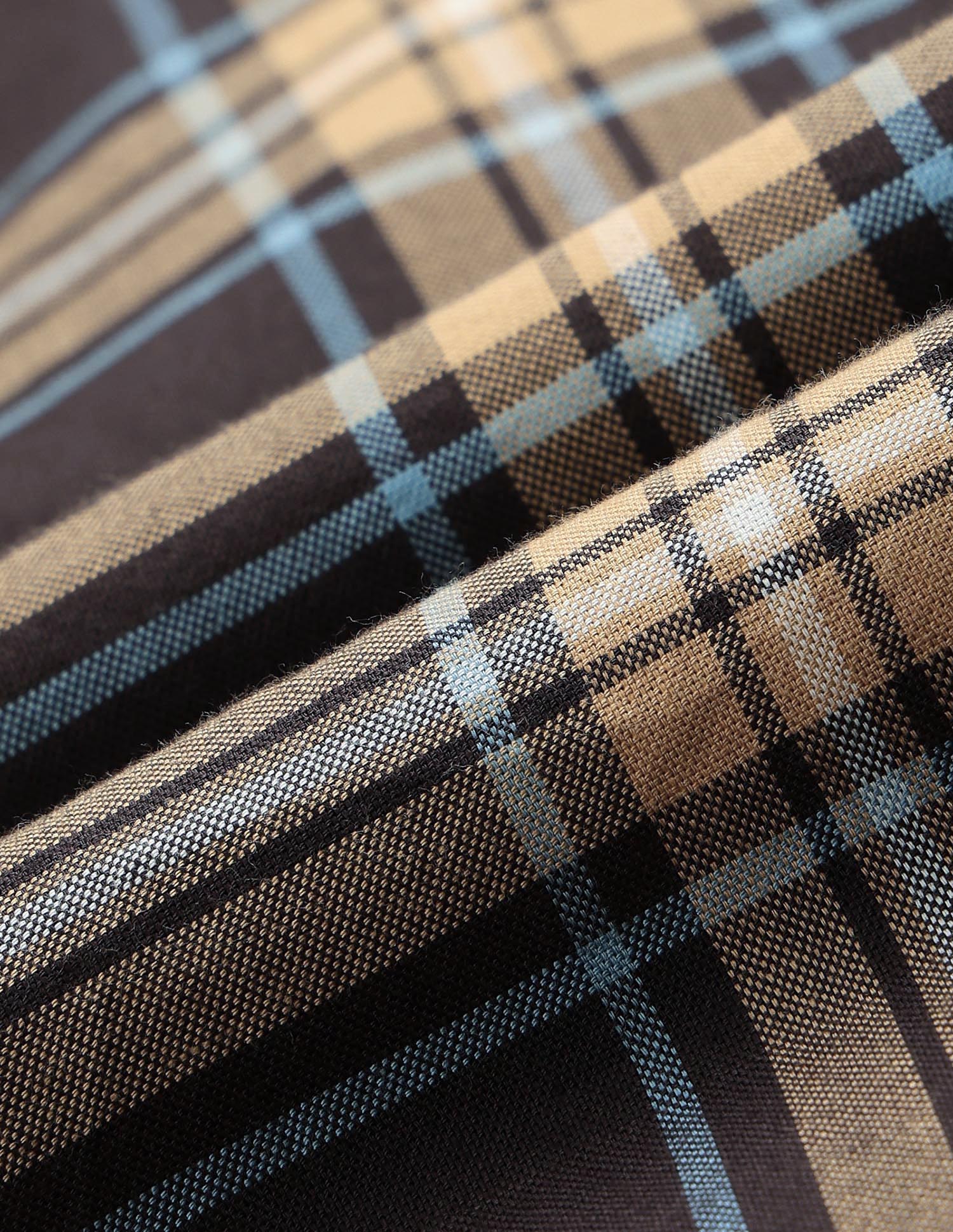Plaid Checked Pure Cotton Shirt Brown - U.S. Polo Assn. India | Large