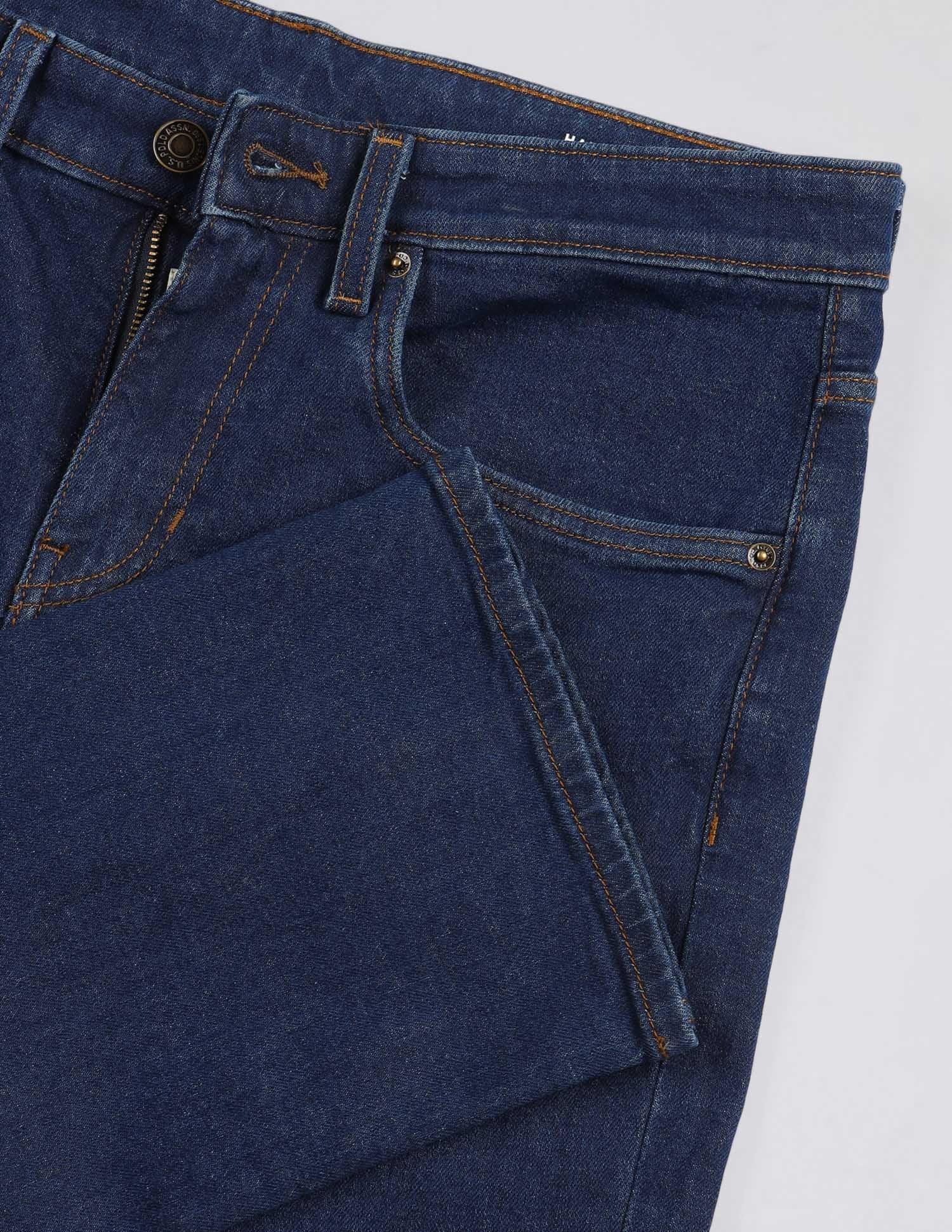 Harold Slim Straight Fit Blue Vintage Jeans Dark Wash - U.S. Polo Assn. India | Large