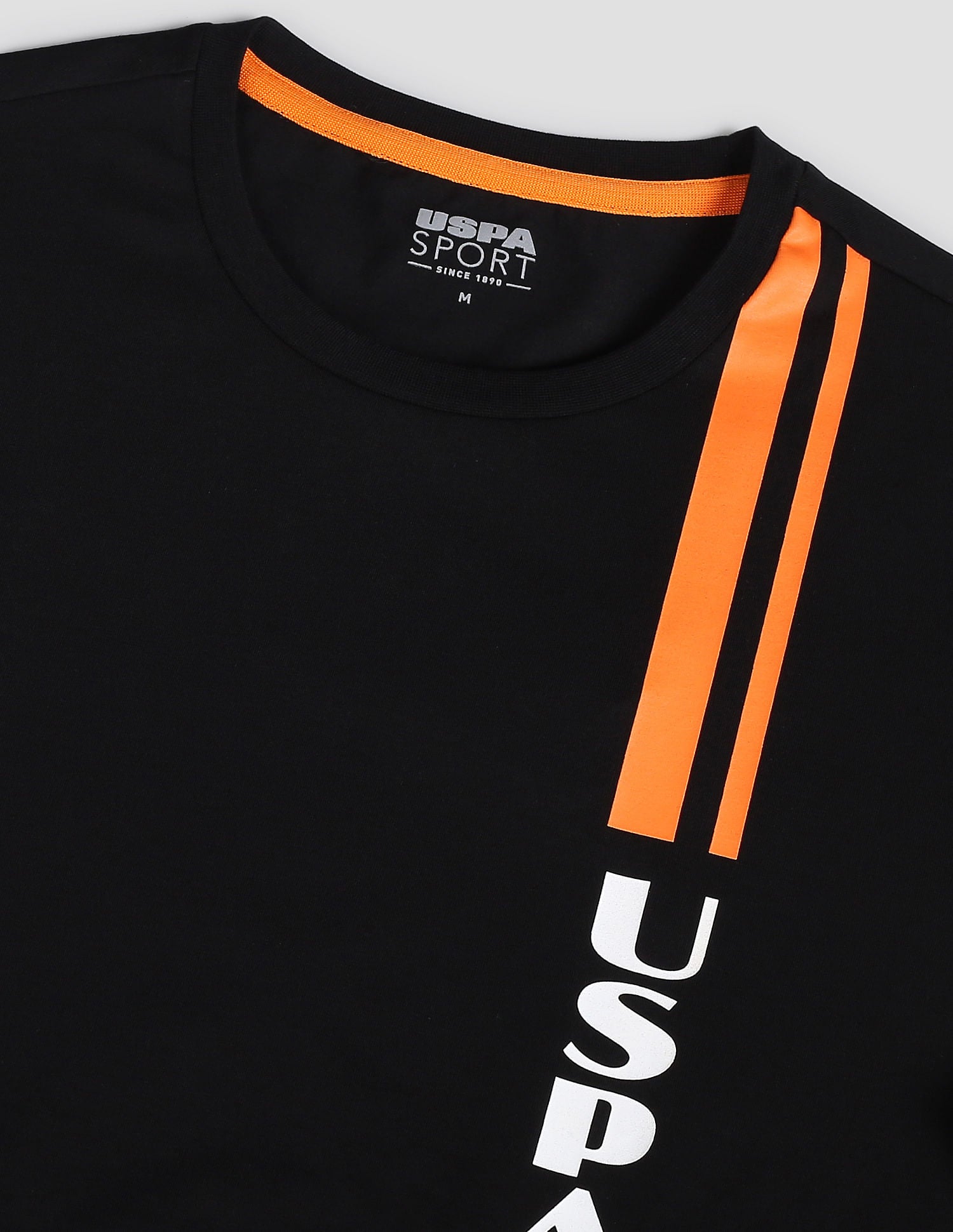 Brand Print Sport T-Shirt Black - U.S. Polo Assn. India | Large